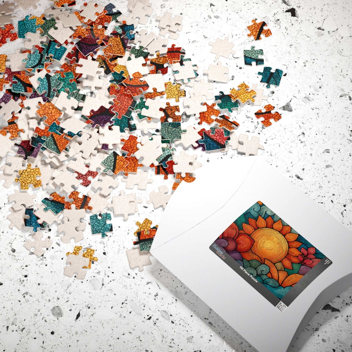 Abstract Sunburst Jigsaw Puzzle - Morning Sunrise, Holiday Birthday Gift for Puzzle Lover, Family Activity, Mind Teaser Puzzle The Puzzle Chest