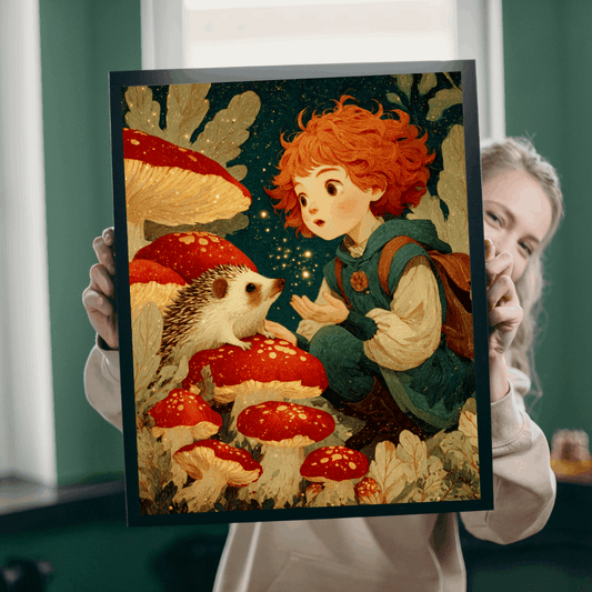 Storybook Meadow Fairy-Tale Puzzle, Whimsical Girl and Hedgehog Jigsaw Game for Family Fun Activity, Gift Idea, Nature Theme Brain Teaser Puzzle The Puzzle Chest