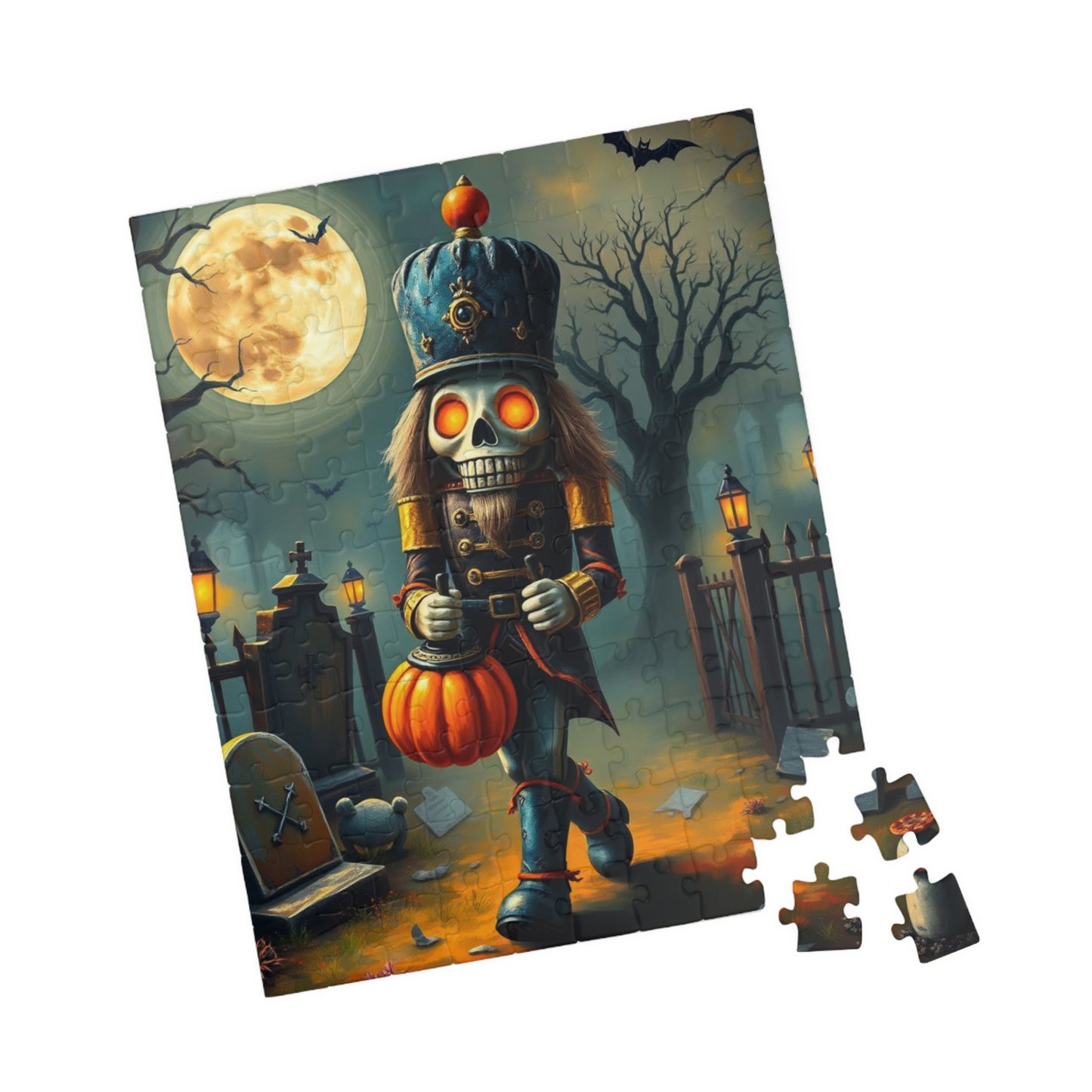 Nutcracker Midnight March - Spooky Halloween Puzzle, 110, 252, 520, 1014-piece Jigsaw Fun Family Activity, Holiday Birthday Gift for Friend