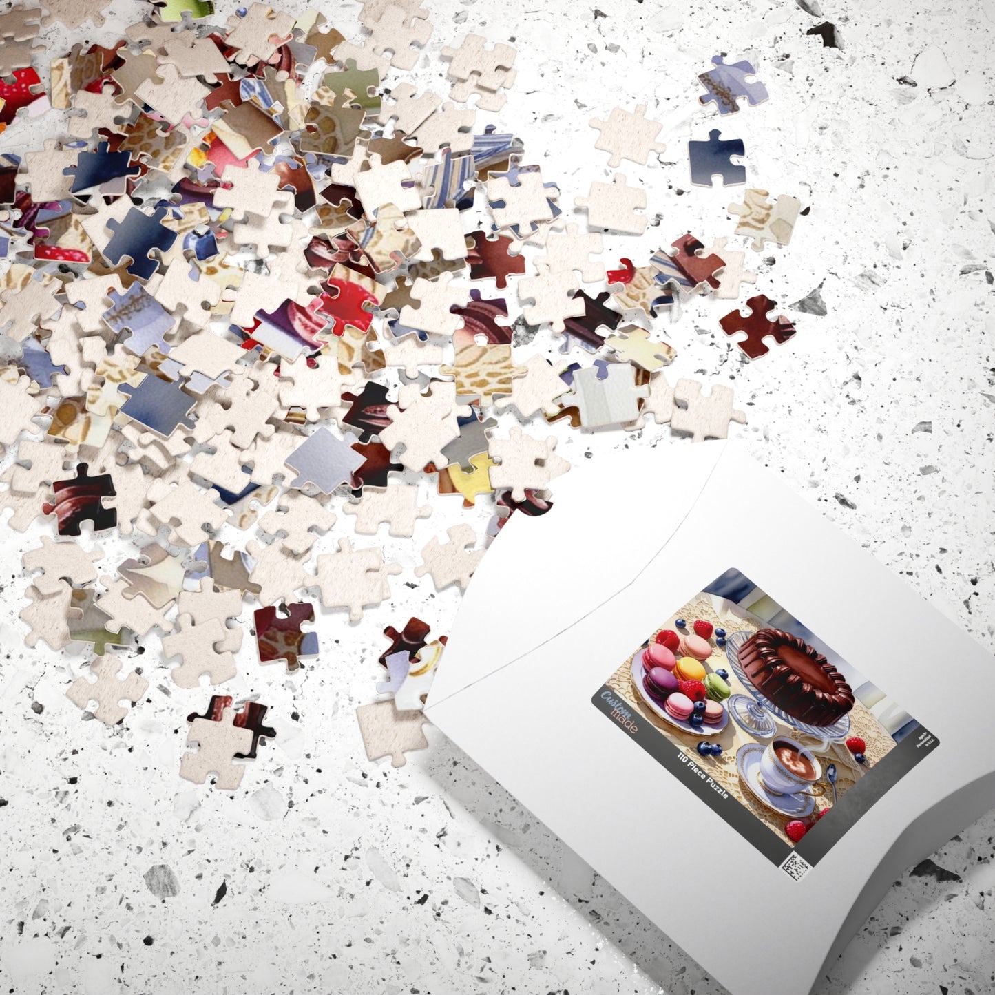 Dessert Puzzle, Chocolate Cake Food Culinary Art, Foodie Jigsaw Game Fun Family Night Entertainment, Kitchen Home Decor, Hobby Puzzle The Puzzle Chest