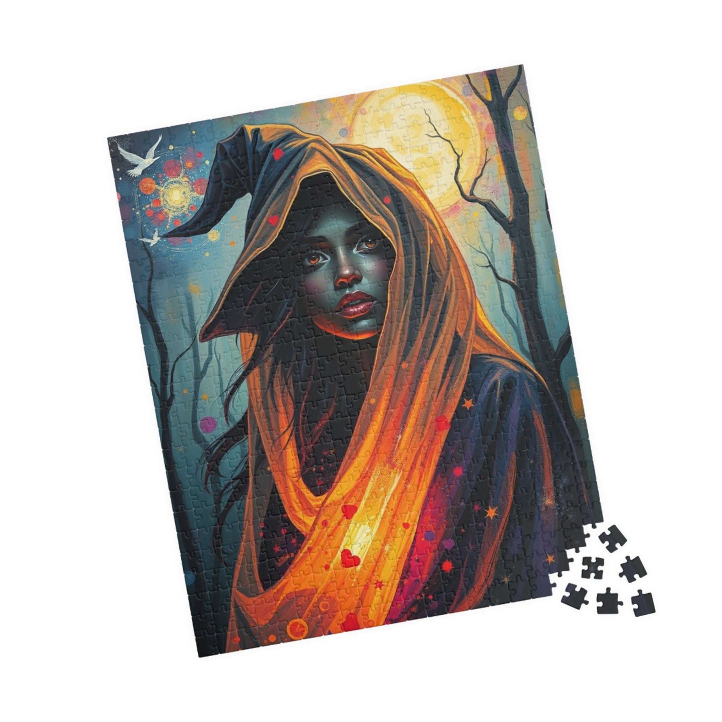 Mystical Witch Puzzle, Enchanting Art Illustration, 110-1014 pieces, Perfect for Gift Giving, Halloween, Cozy Nights, Dark Fantasy Lovers Puzzle The Puzzle Chest