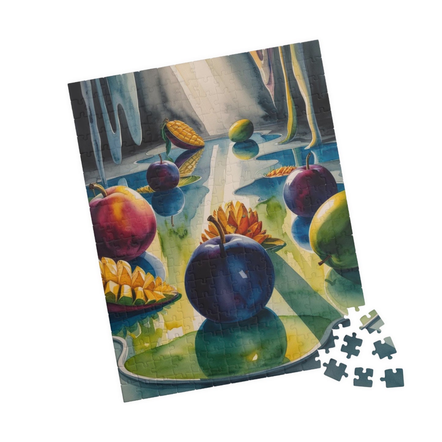 Surreal Dreamscape Puzzle, Oversized Fruit and Reflective Pools Jigsaw Game Inspired by Salvador Dali, Unique Giftable Puzzle, Mindfulness Puzzle The Puzzle Chest