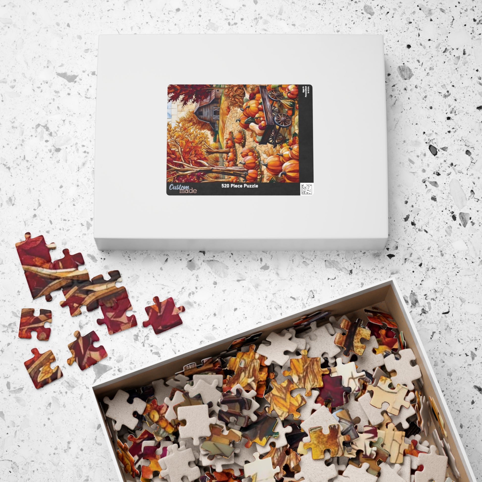 Autumn Harvest Jigsaw Puzzle, Mosaic Fall Scene Game for Adults, Gifted Puzzle Nature Enthusiasts Puzzle Lover Frameable Wall Art Puzzle The Puzzle Chest