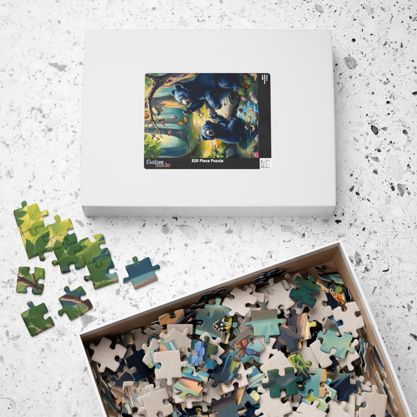 Nature-Inspired Bear Puzzle, Fun Family Activity, Animal Wildlife Themed Gift, Jigsaw Fun, Mindful Moments Puzzle The Puzzle Chest