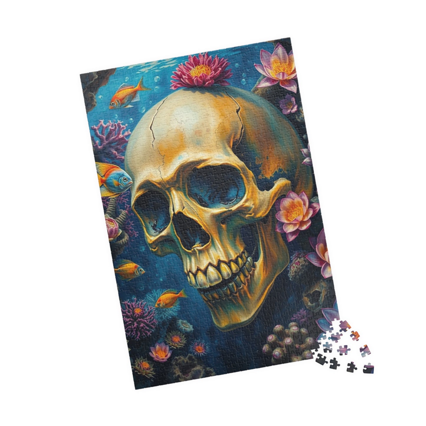 Skull Ocean Puzzle, Unique Skull Artwork, 110-1014 Piece Gothic Adult Jigsaw Game, Gift for Puzzle Enthusiast, Perfect Home Entertainment Puzzle The Puzzle Chest