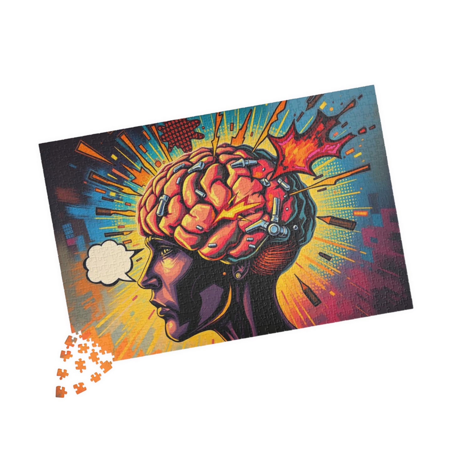 Creative Brain Puzzle - Pop Art Brainstorming Design, Perfect Gift for Puzzle Lovers, Meditation, Family Game Night, Mindfulness Activity Puzzle The Puzzle Chest