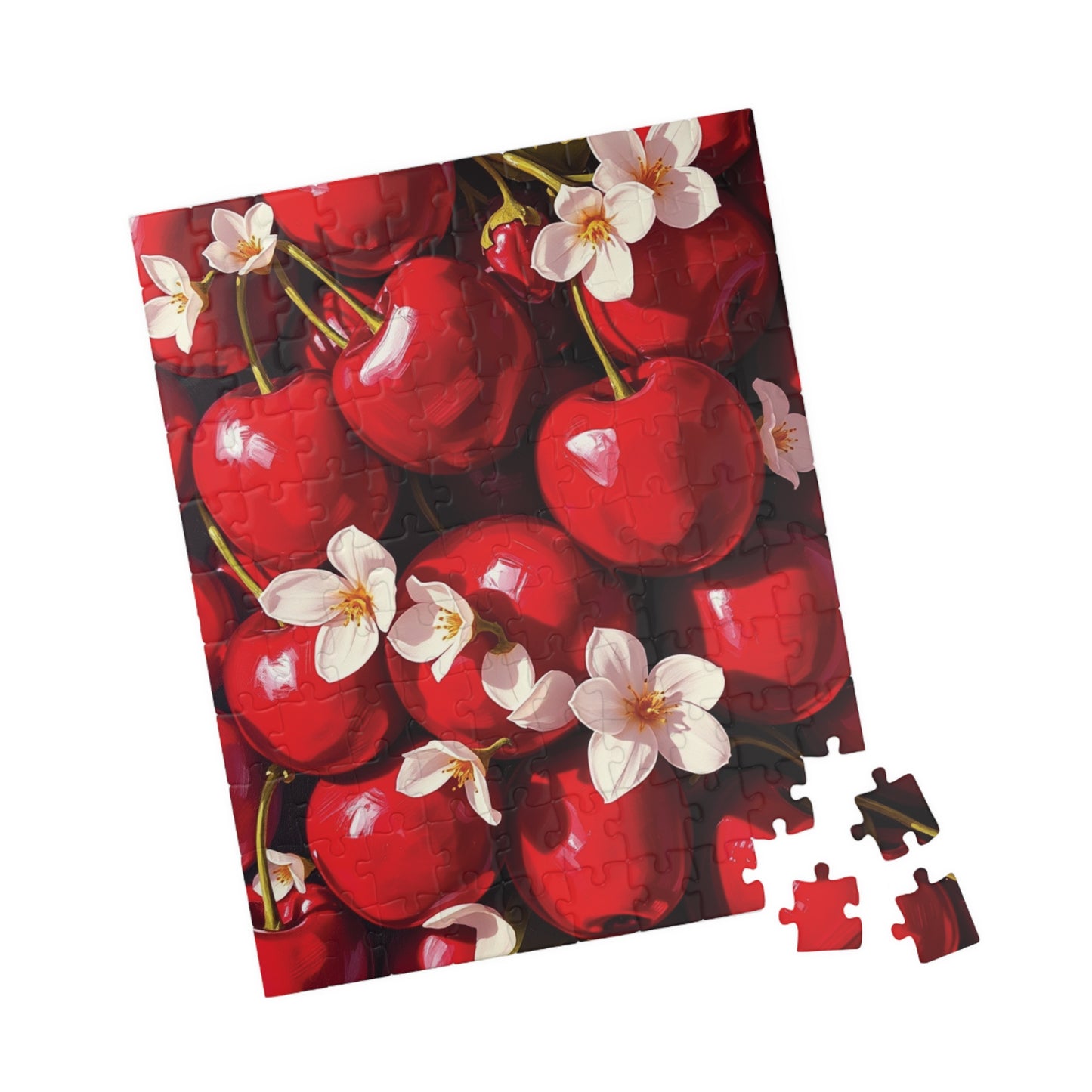 Chaotic Collage Cherry Puzzle, Fruit and Flower Jigsaw Game, Bold and Aesthetic Jigsaw for Puzzle Lovers and Art Enthusiasts, Mindful Puzzle The Puzzle Chest