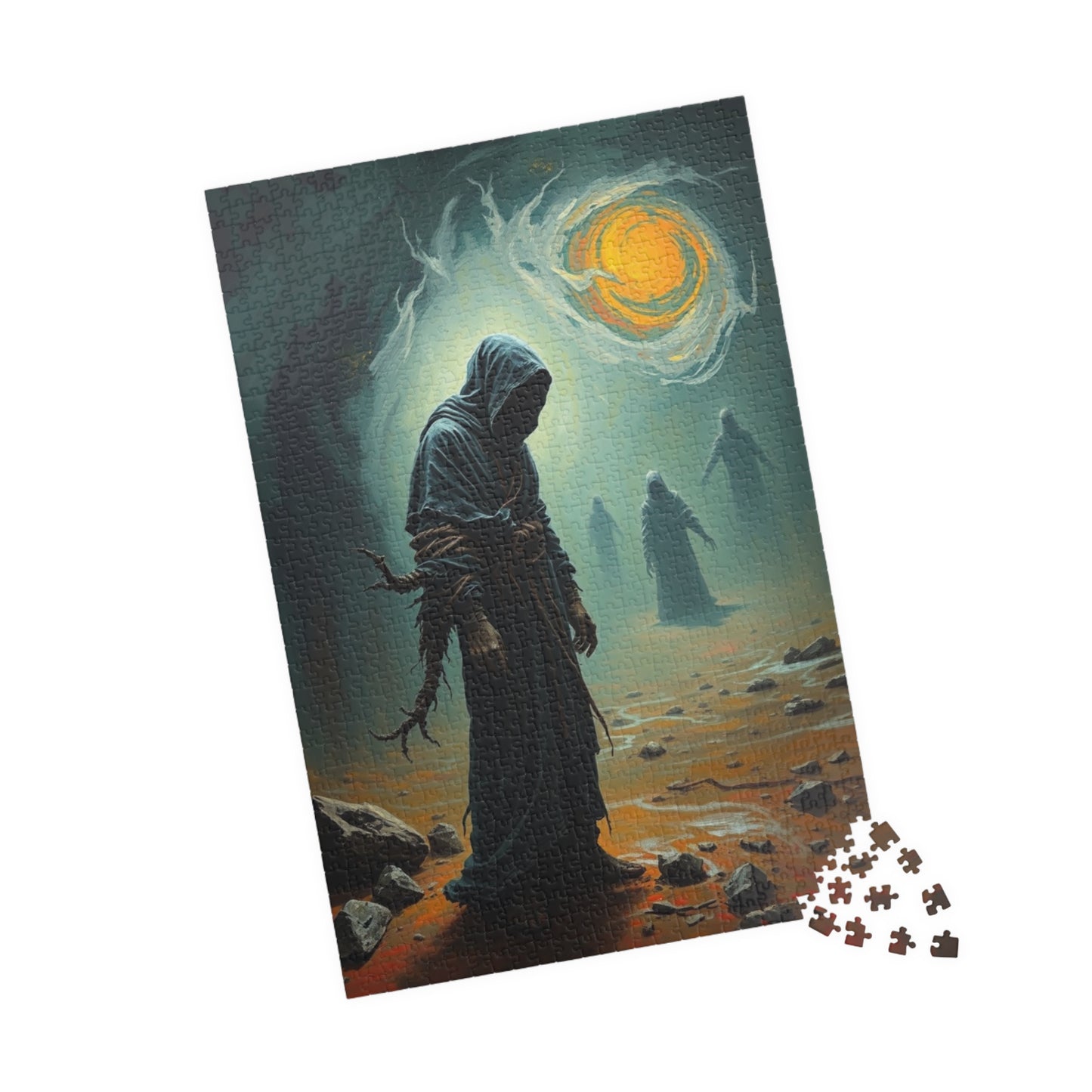Mystical Dark Fantasy Puzzle - Tormented Figure in Barren Wasteland Gothic Art, Solo Fun or Family Game Night, Ideal Gift for Puzzle Lovers Puzzle The Puzzle Chest