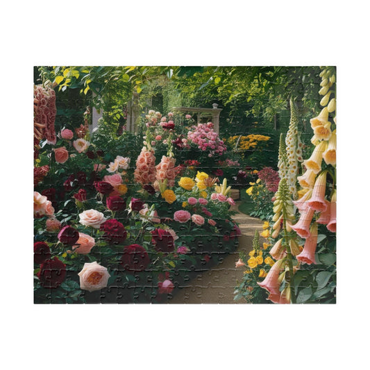 Garden Floral Puzzle, Relaxing Nature Scene, 110, 252, 520, 1014-piece Flower Adult Jigsaw Game, Family Fun, Gifts, Gardening Enthusiasts 252 pcs (Horizontal) Puzzle The Puzzle Chest