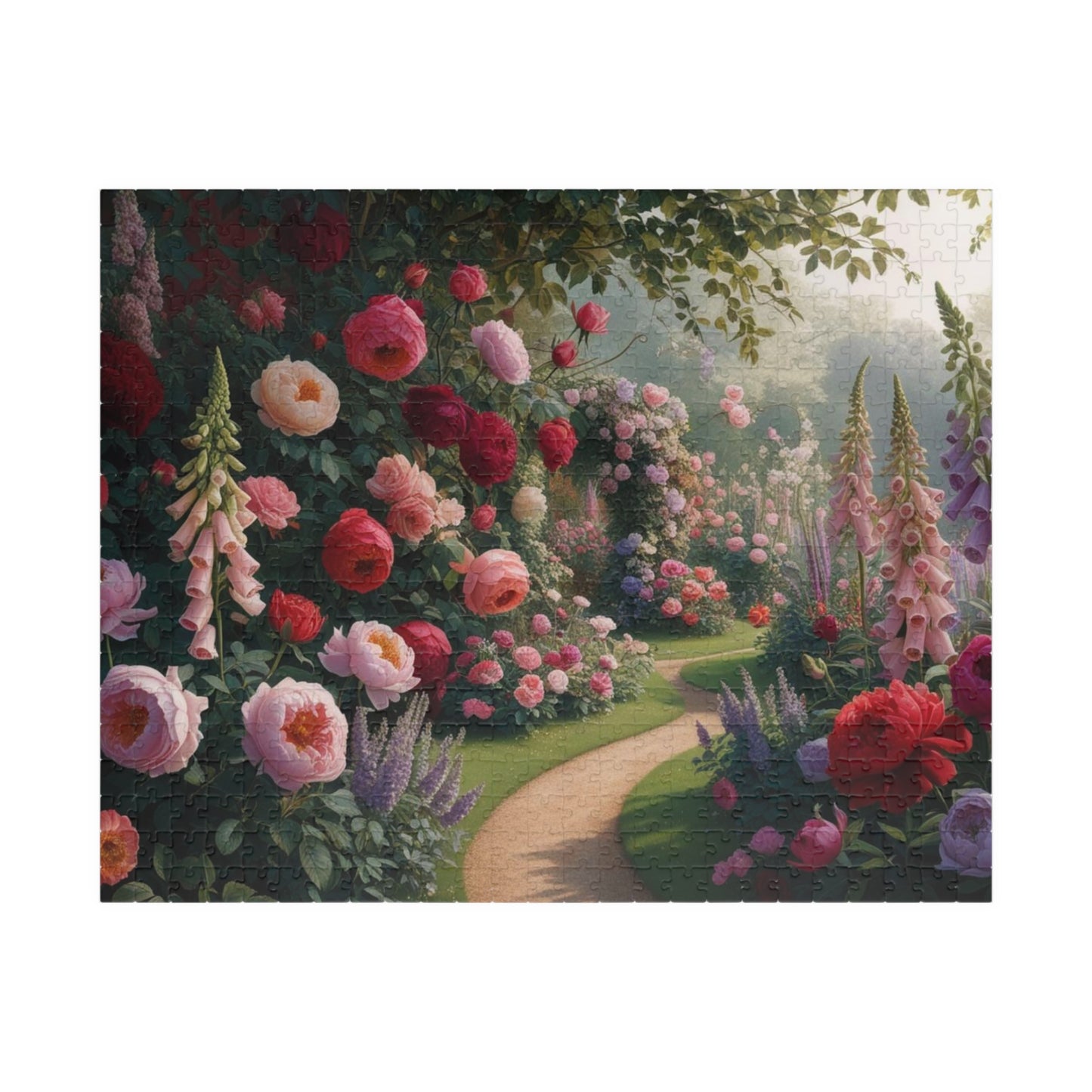 Floral Pathway Puzzle, Beautiful Garden Adult Jigsaw Game, Relaxing Indoor Activity, Home and Family Entertainment, Gift for Nature Lovers 520 pcs (Horizontal) Puzzle The Puzzle Chest