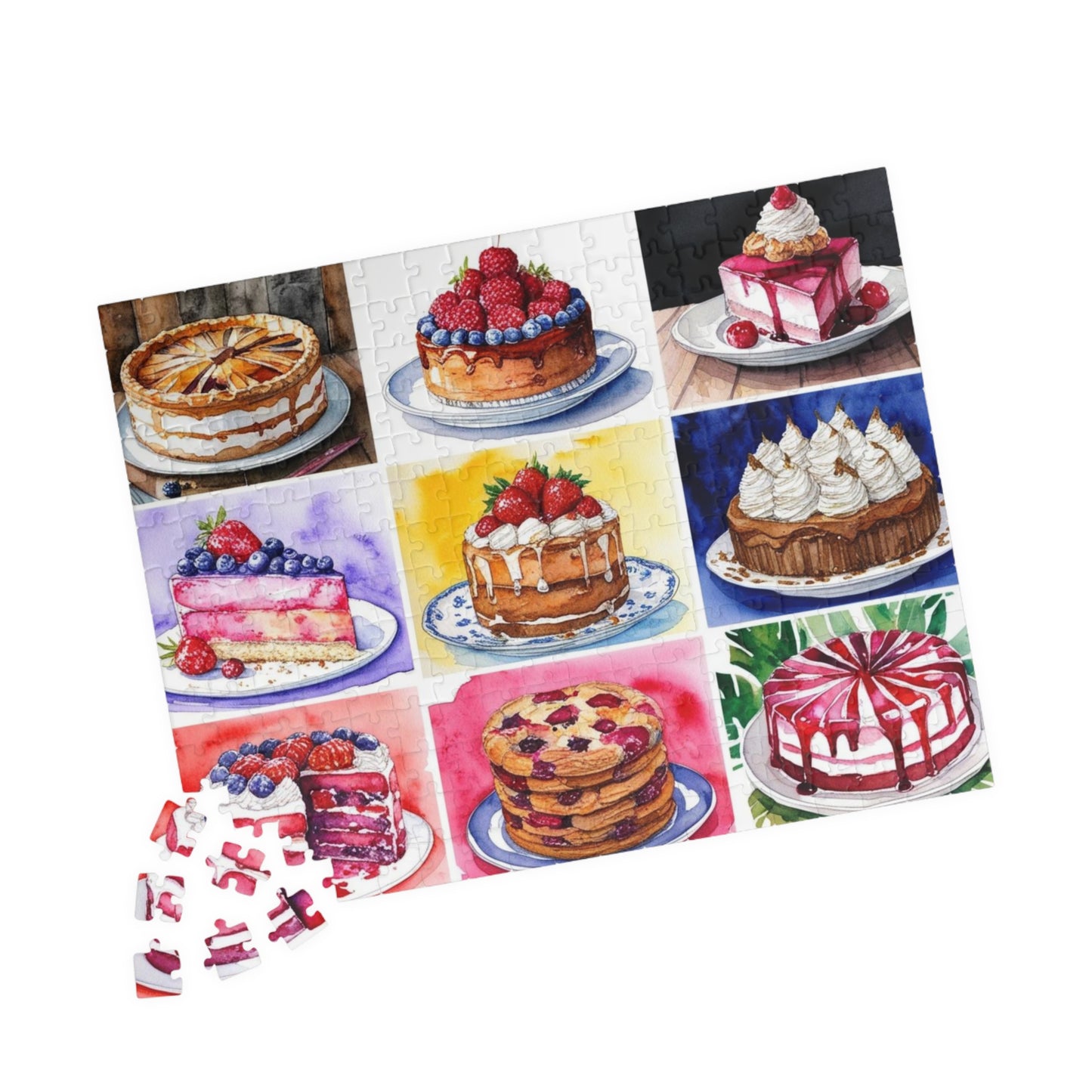 Dessert Jigsaw Puzzle for Adults - Foodie Collage, Holiday Birthday Gift for Friends, Mindful Brain Teaser, Fun Family Game Night Puzzle The Puzzle Chest