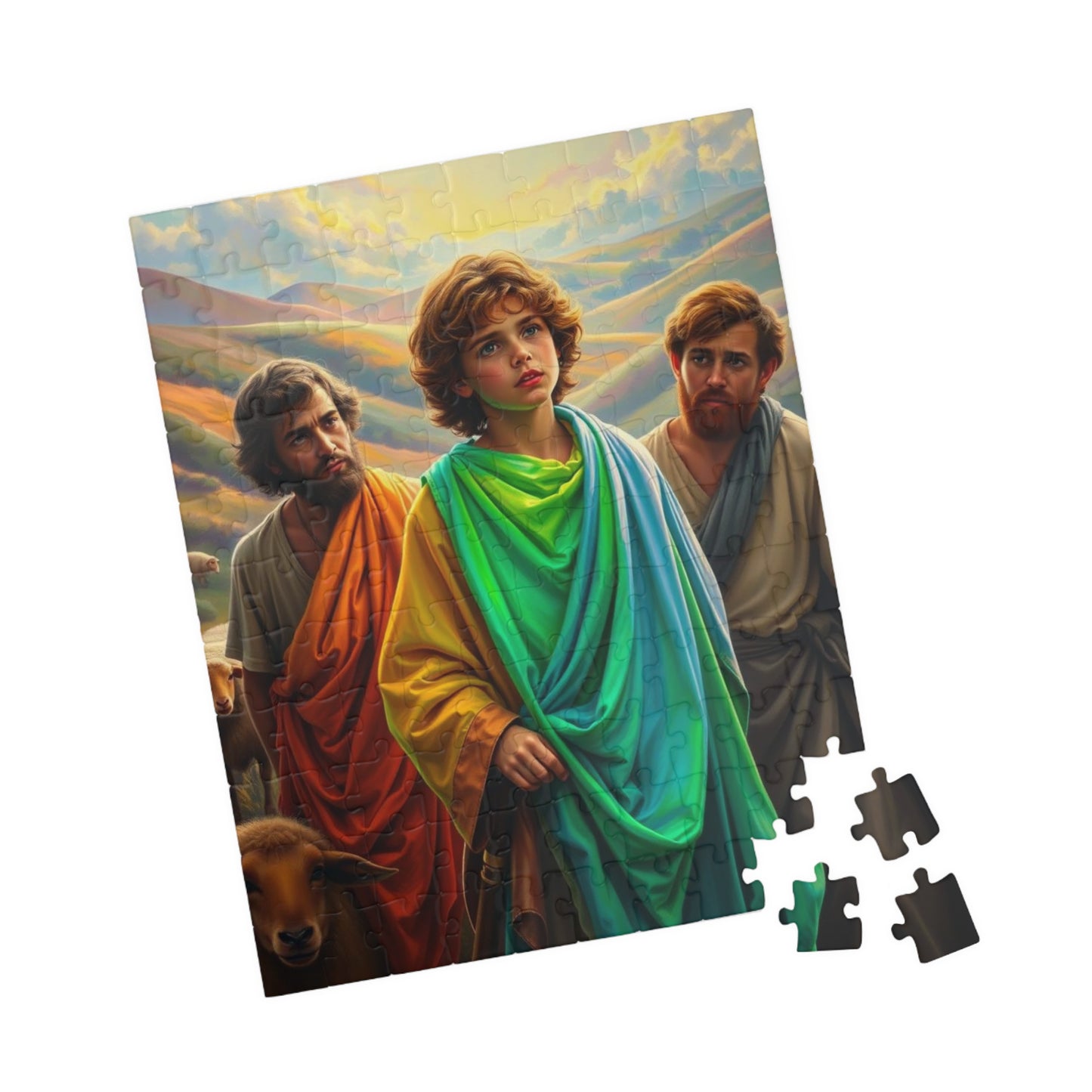 Christian Jigsaw Puzzle - Biblical Story of Josephs Multi-Colored Coat, Religious Gift for Friend, Family Activity, Educational Toy, Hobby Puzzle The Puzzle Chest
