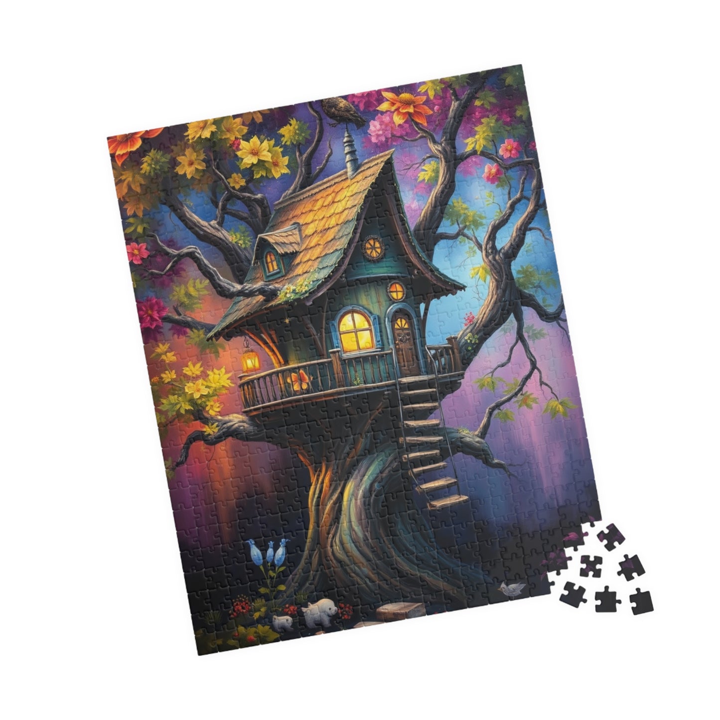 Charming Treehouse Jigsaw Puzzle for Adults, Puzzle Lover Holiday or Birthday Gift for Friends, Mindfulness Activity, Entertaining Pastime Puzzle The Puzzle Chest