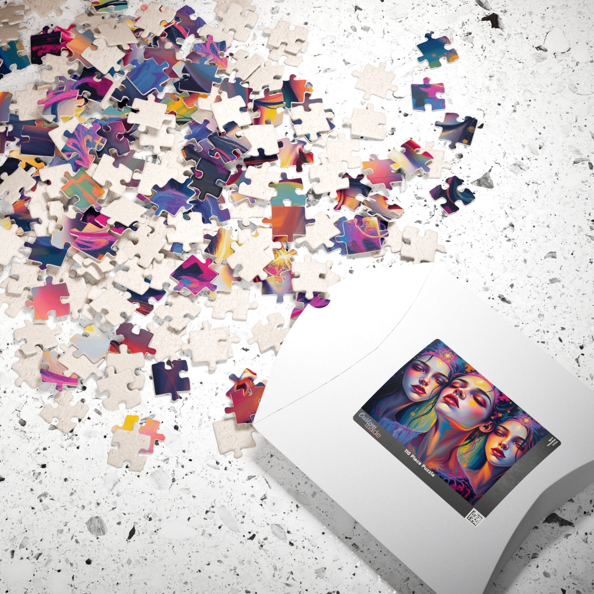 Colorful Art Puzzle - Tranquil Trio | 110, 252, 520, 1014-piece Jigsaw | Meditation Theme | Gift for Art Lovers, Family Activity, Relaxation Puzzle The Puzzle Chest