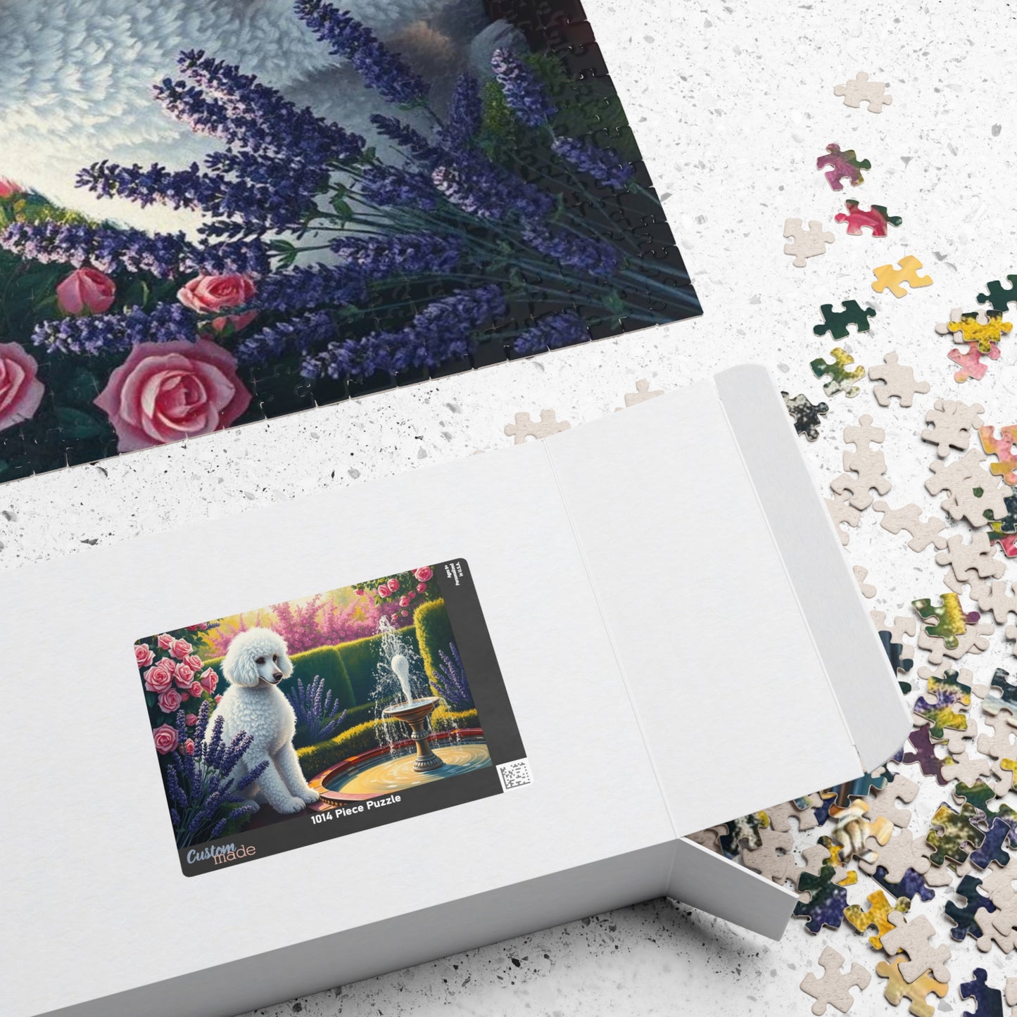 Charming Dog Jigsaw Puzzle, Flower Garden Poodle, Friend Gift for Pet Lover, Home Entertainment, Family Activity or Solo Fun Puzzle The Puzzle Chest