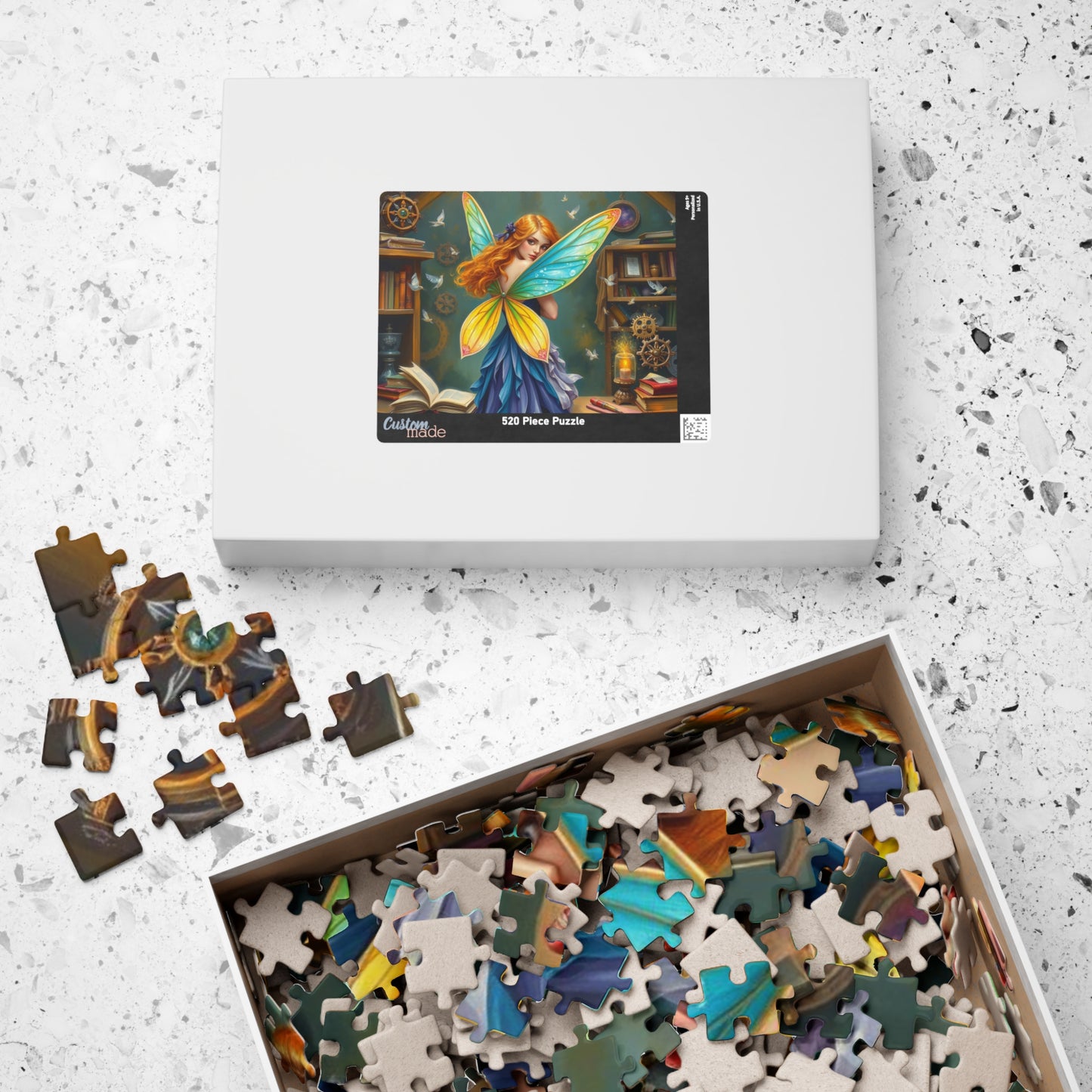 Enchanting Bookish Fairy Puzzle - Library Workshop, Steampunk Fantasy Jigsaw Puzzle Gift for Book Lovers, Puzzle Fanatics, Art Enthusiasts Puzzle The Puzzle Chest