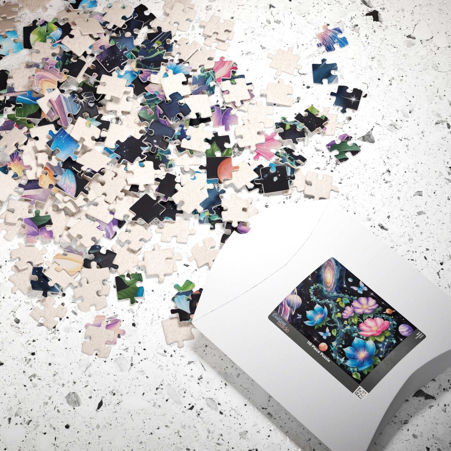 Cosmic Garden Jigsaw Puzzle (Butterflies Planets Stars), Fantasy Family Game Night, Adult Activity, Syfy Space Lover Gift, Hobby Puzzle The Puzzle Chest