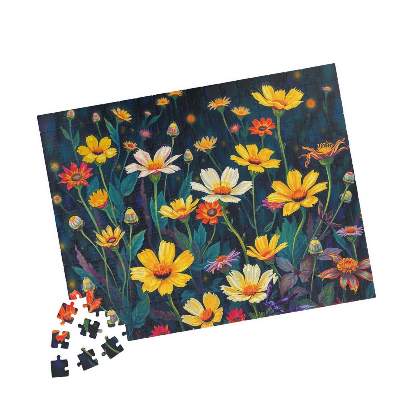 Floral Vibrance Puzzle, Flower Jigsaw Puzzle for Adults, Mindfulness Puzzle Game, Family Fun or Solo Activity, Unique Holiday Birthday Gift Puzzle The Puzzle Chest