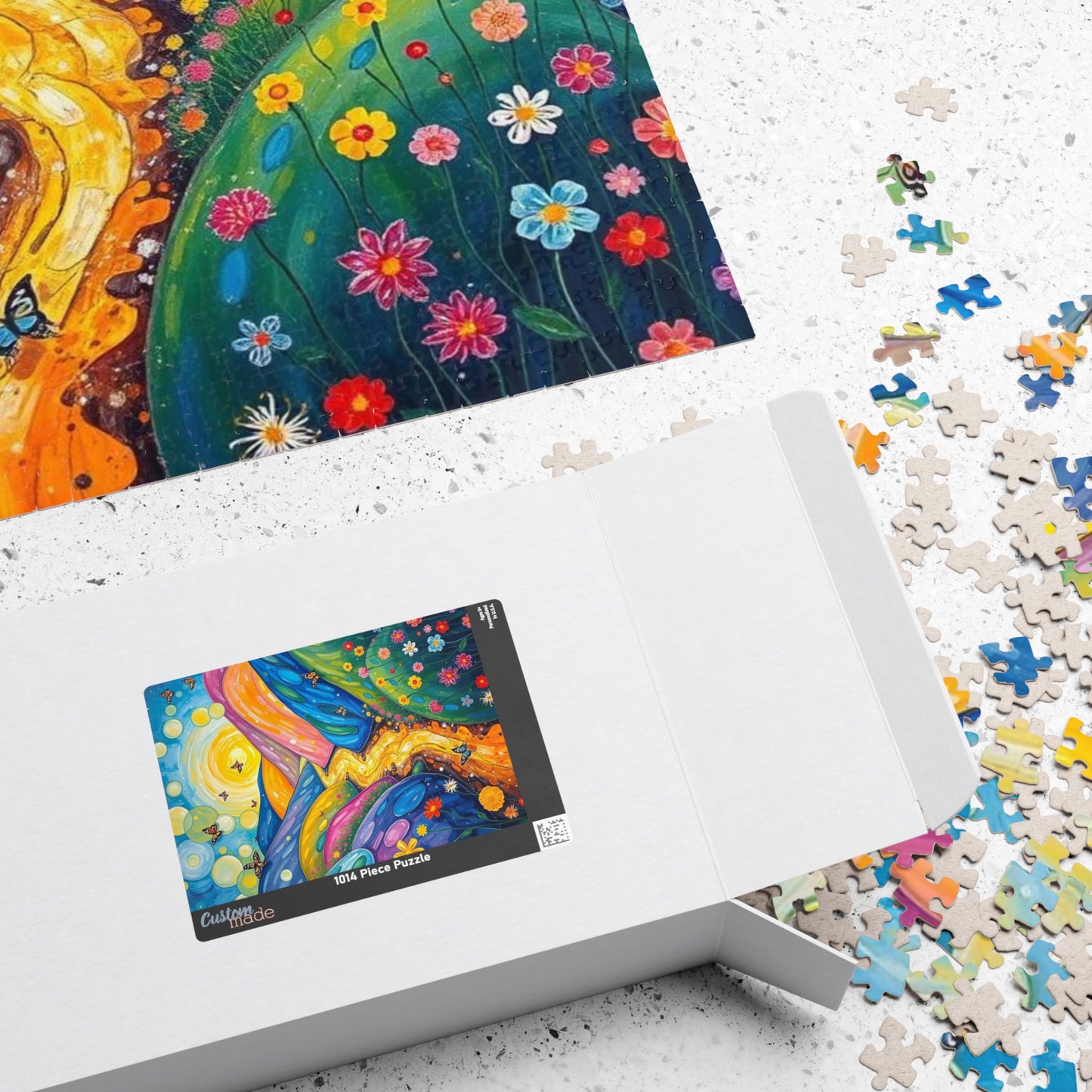 Sugar Sky Dance - River Through Candy Hill Jigsaw Puzzle Collection, Beautiful Nature Puzzle, Colorful Landscape Art, Puzzle Lover Gift, Family Fun, 110/252/520/1014 The Puzzle Chest