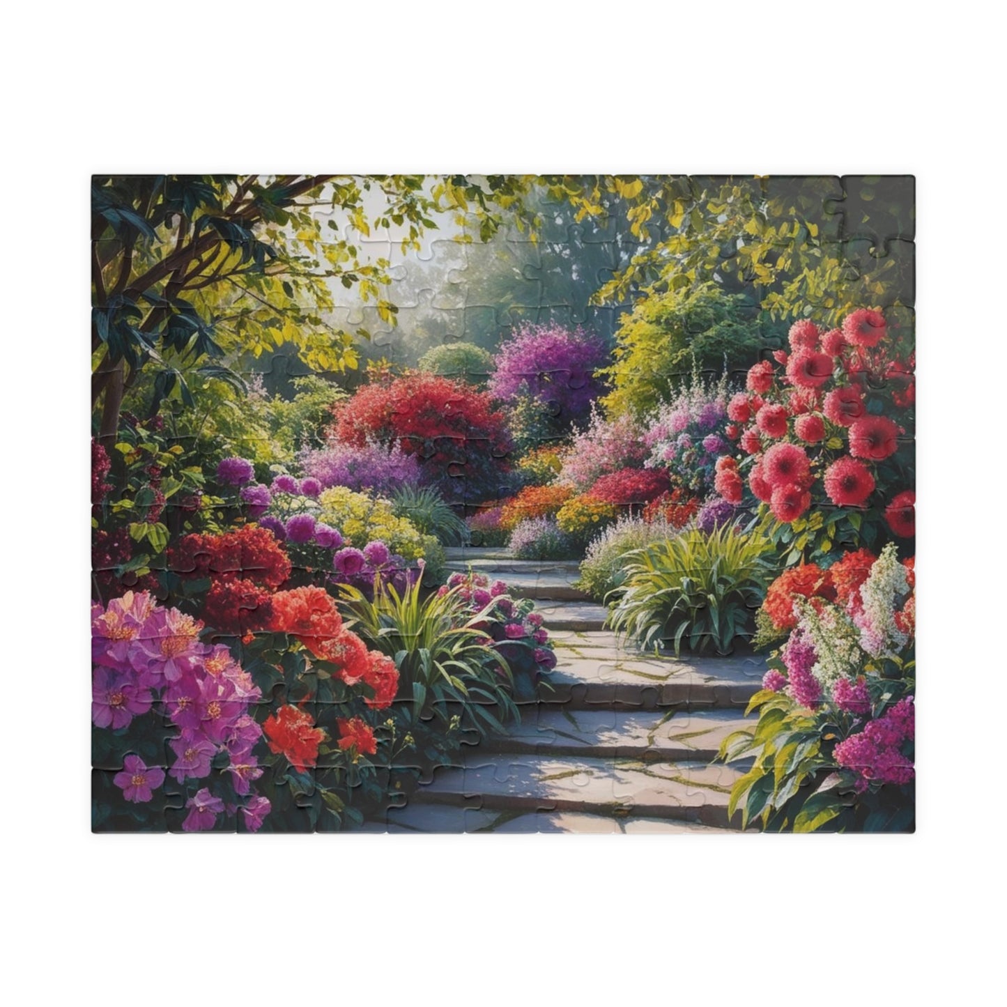 Floral Garden Puzzle - 110, 252, 520, 1014-piece, Flower Adult Jigsaw Game, Nature Theme Family Time Activity or Solo Puzzle Lover Gift Idea 110 pcs (Horizontal) Puzzle The Puzzle Chest