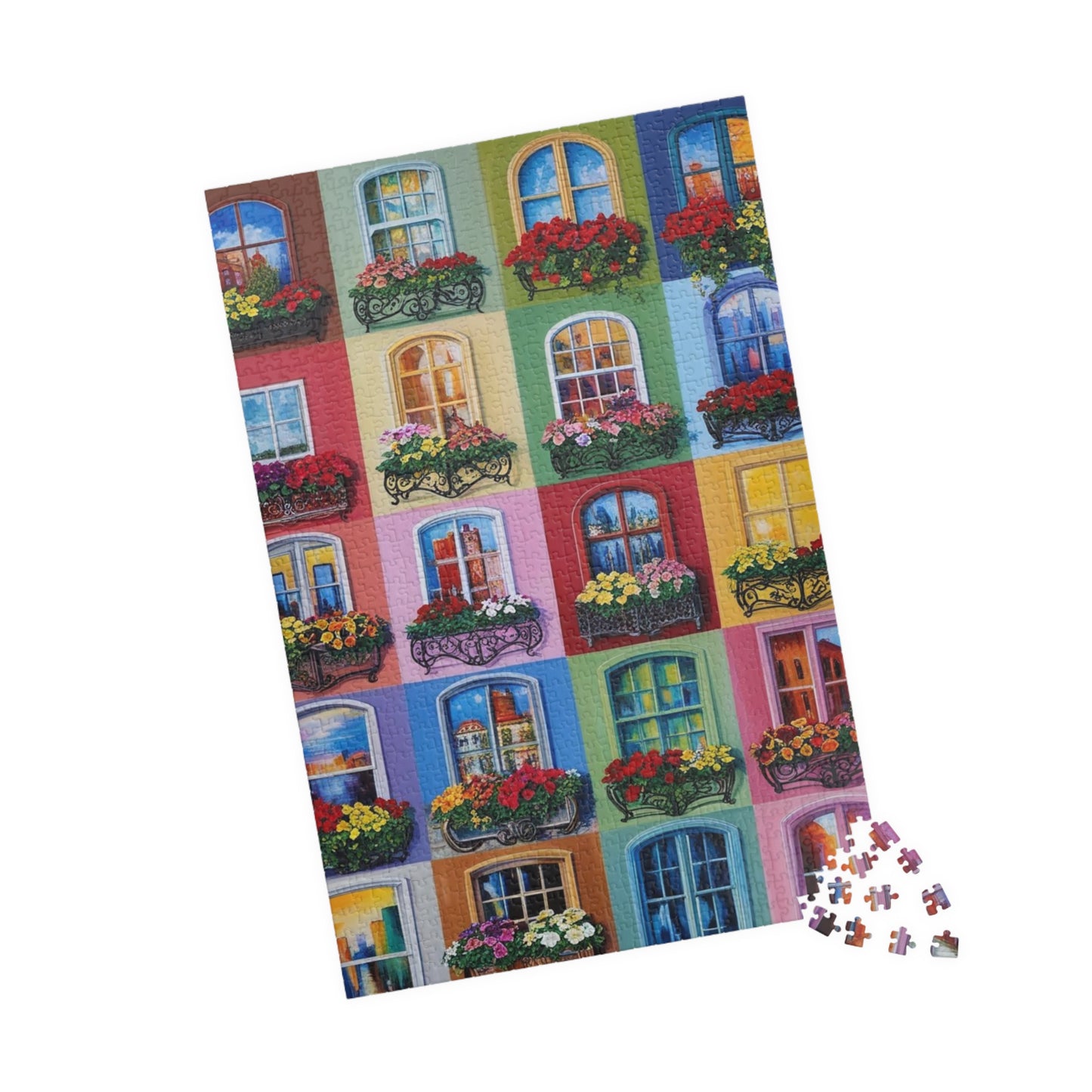 Floral Window Collage Puzzle, Colorful Jigsaw Adult Game for Home, Family or Solo Fun, Unique Puzzle Lover Gift, 110-1014 Piece Puzzle The Puzzle Chest
