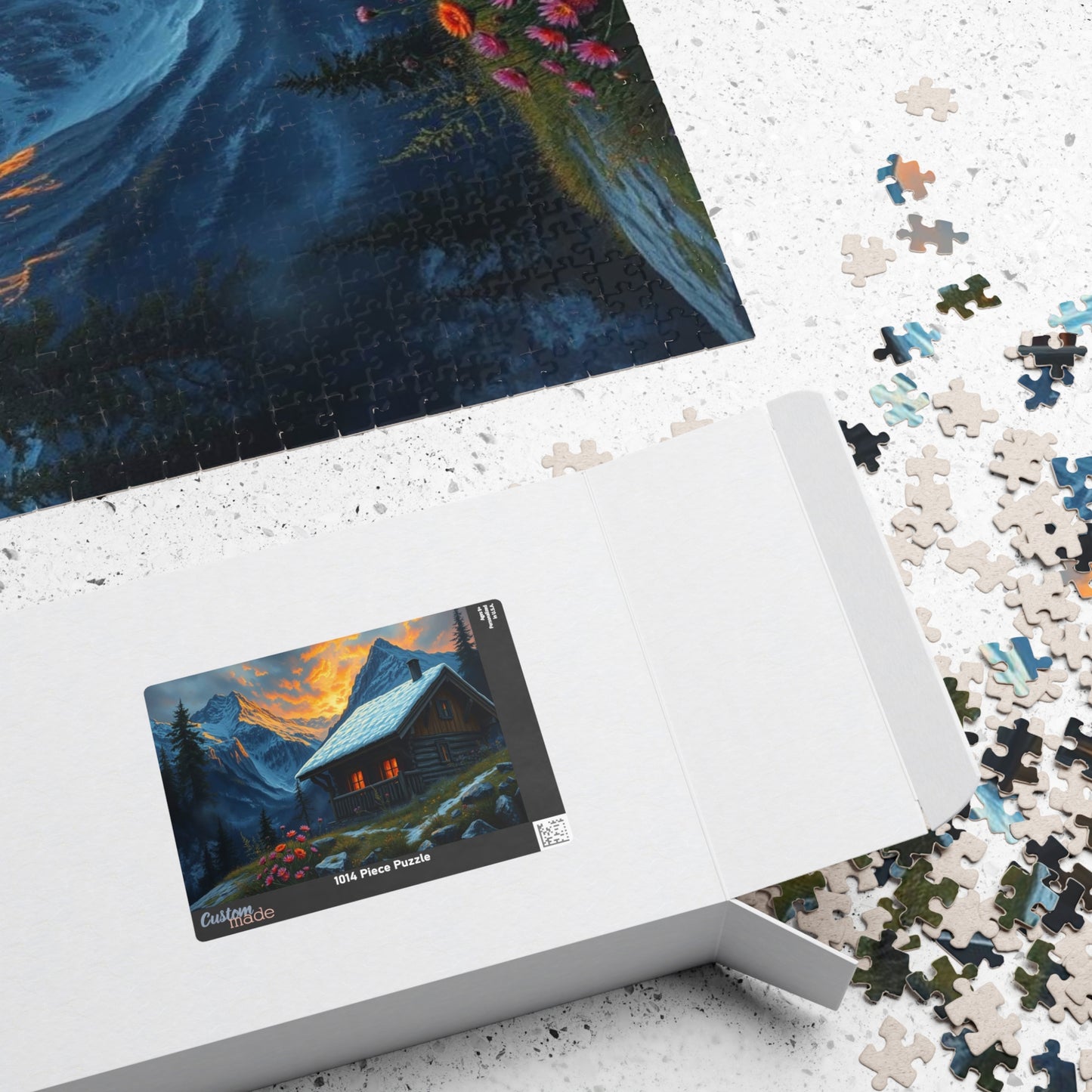 Mountain Cabin Puzzle - Cozy Atmosphere, Nature Lovers Gift, Family Activity, Mindful Challenge, 110 to 1014-Piece Options Puzzle The Puzzle Chest