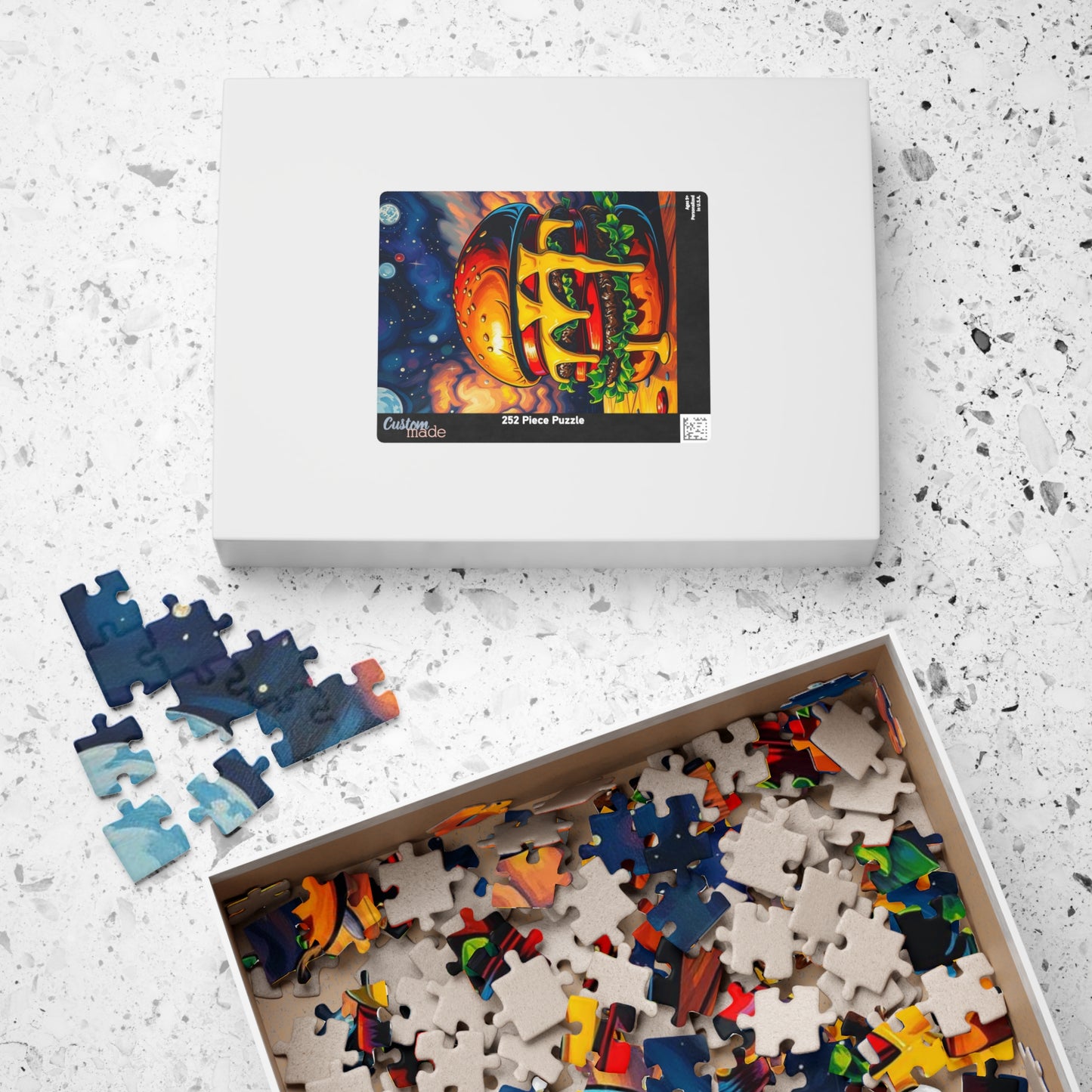 Cheesy Burger Puzzle, Pop Art Jigsaw Game for Adults, Fun Food Art Jigsaw, 110-1014 Piece Puzzles, Gift for Food Lovers, Game Night Activity Puzzle The Puzzle Chest
