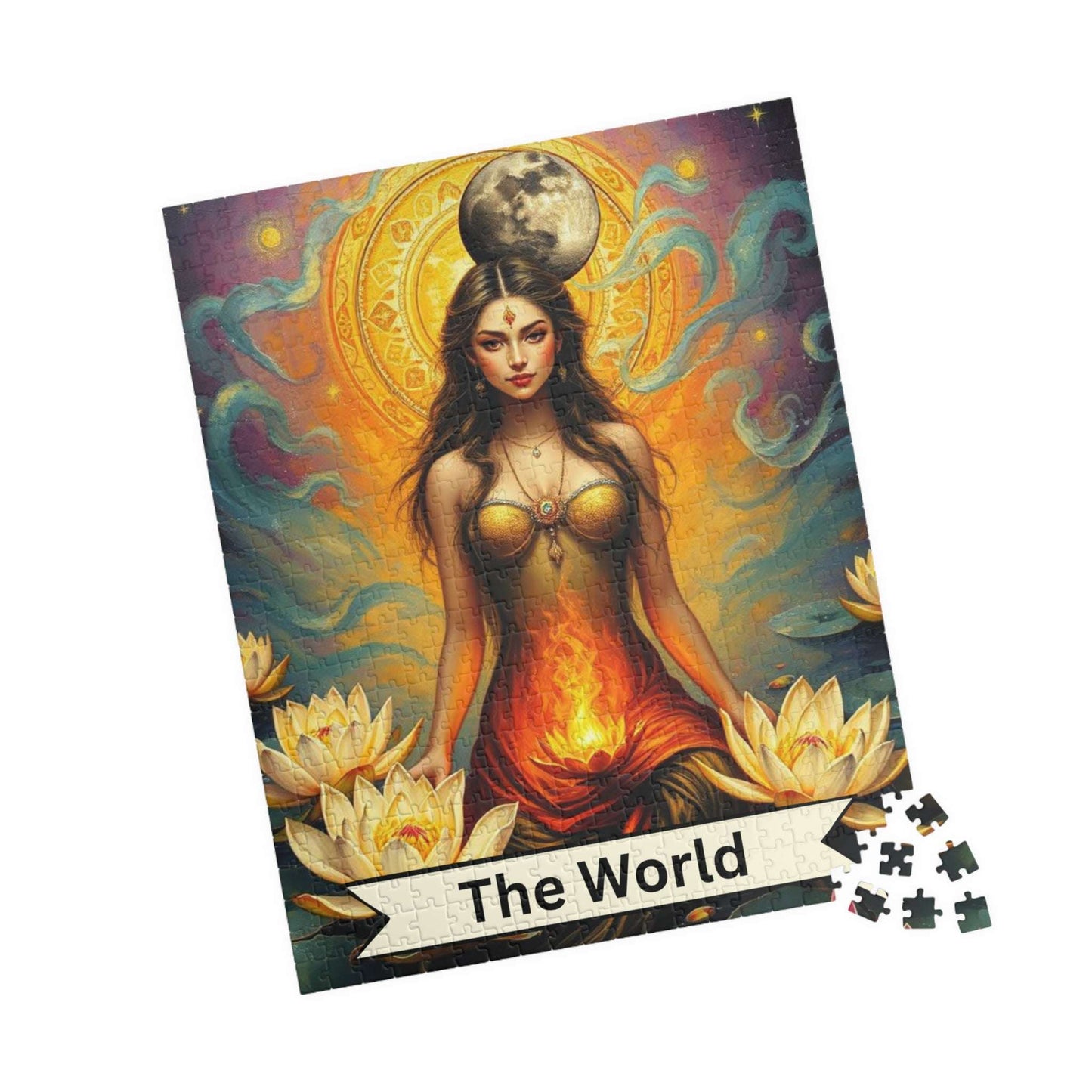The World Goddess Puzzle - Tarot Card Style Jigsaw 110 - 1014 Pieces, Holiday Birthday Gift for Friends, Family Game Night, Mindful Activity 520 pcs (Vertical) Puzzle The Puzzle Chest