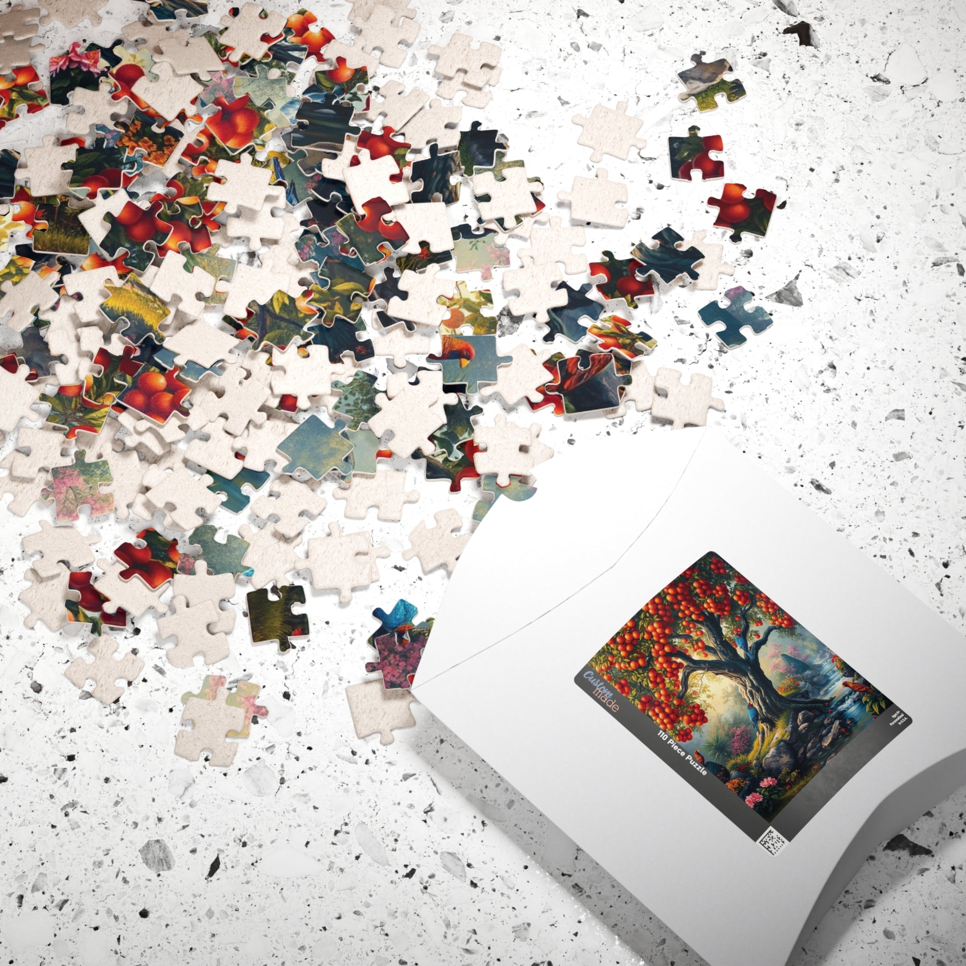 Garden of Eden Puzzle, Serene Biblical Scene (110, 252, 520, 1014 Pieces), Fruit Tree Stream Birds Flowers, Jigsaw Game Brain Teaser, Home Puzzle The Puzzle Chest