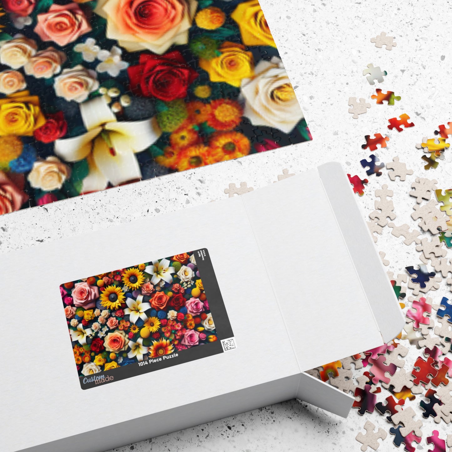 Wildflower Collage Puzzle, 110-1014 Piece Floral Art Illustration Jigsaw, Tabletop Game for Quiet Family Time Activity, Nature Lover Gift Puzzle The Puzzle Chest