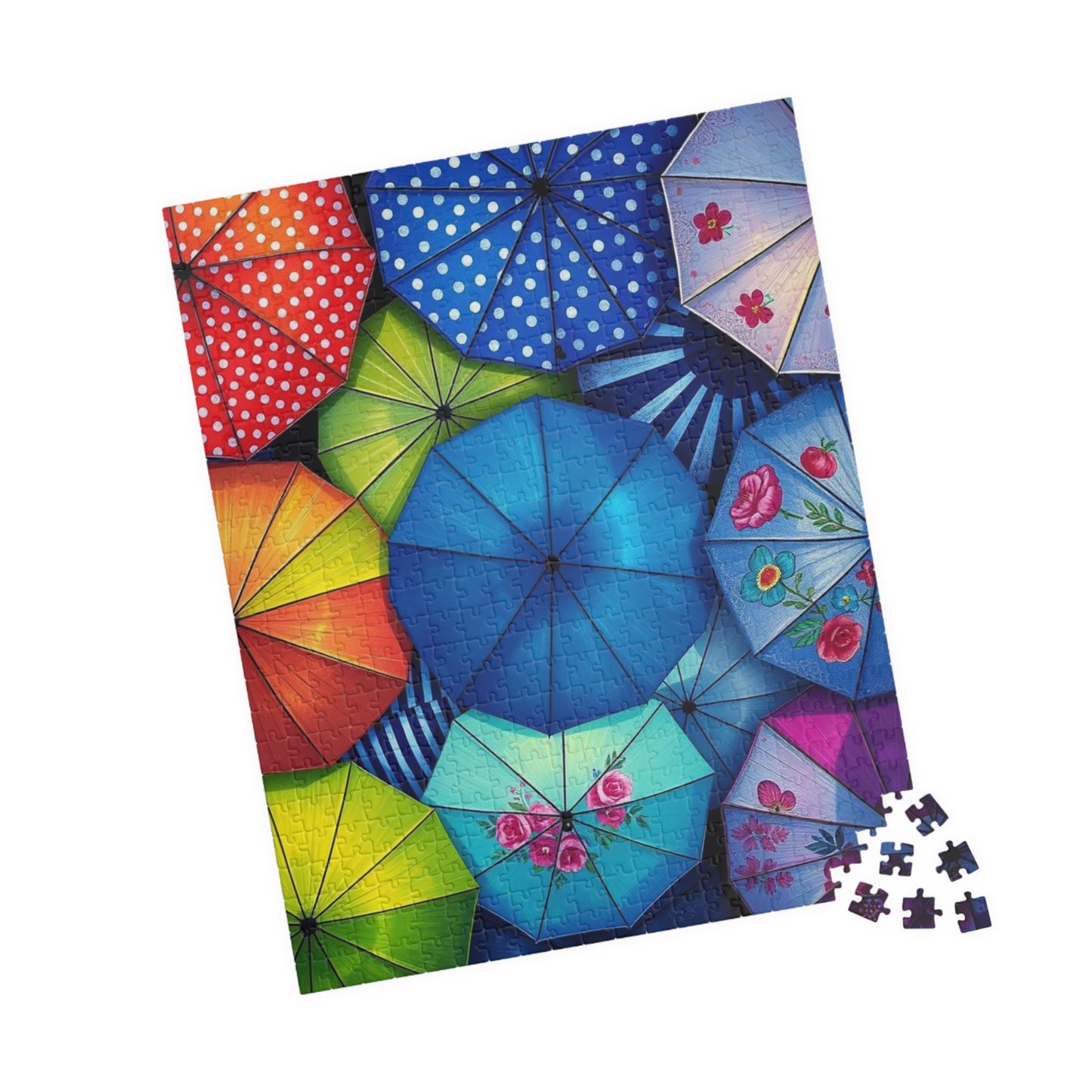 Chaotic Umbrella Puzzle Jigsaw Game - Vibrant Collage Design, Family Bonding Time, Mental Workout, Unique Gift for Friends Puzzle The Puzzle Chest