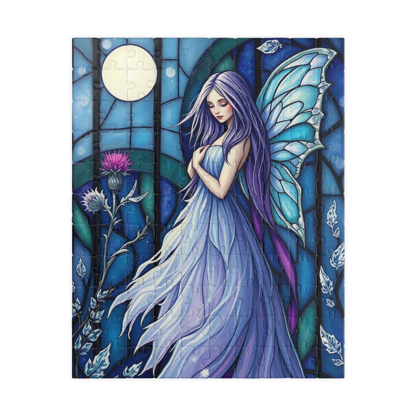 Enchanting Fairy Puzzle - Stained Glass Style 110 to 1014-Piece Jigsaw, Fantasy Lover Gift for Friends and Puzzle Enthusiasts