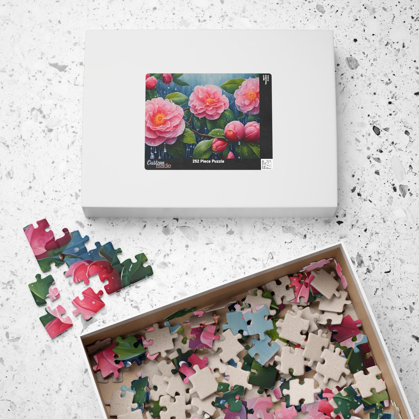 Peonies Jigsaw Puzzle, Floral Art Puzzle Lover Gift, Relaxing Hobby, Mindfulness Activity, Flower Lover Keepsake, Rainy Day Indoor Game Puzzle The Puzzle Chest