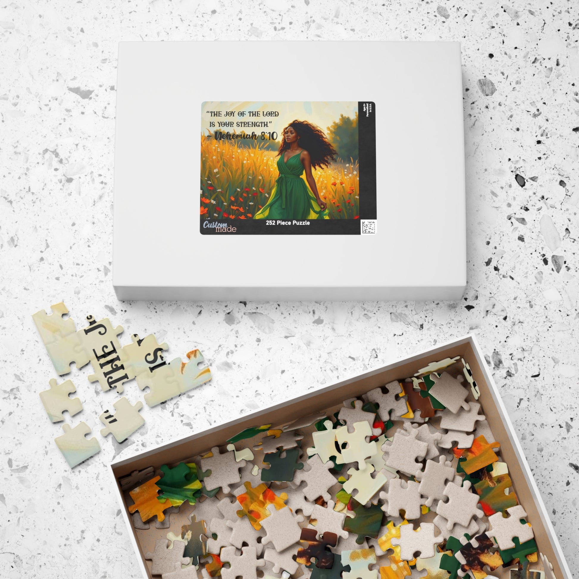 Inspirational Puzzle featuring 'The Joy of the Lord is Your Strength' - Faith Based Christian Brain Teasing Gift Puzzle The Puzzle Chest