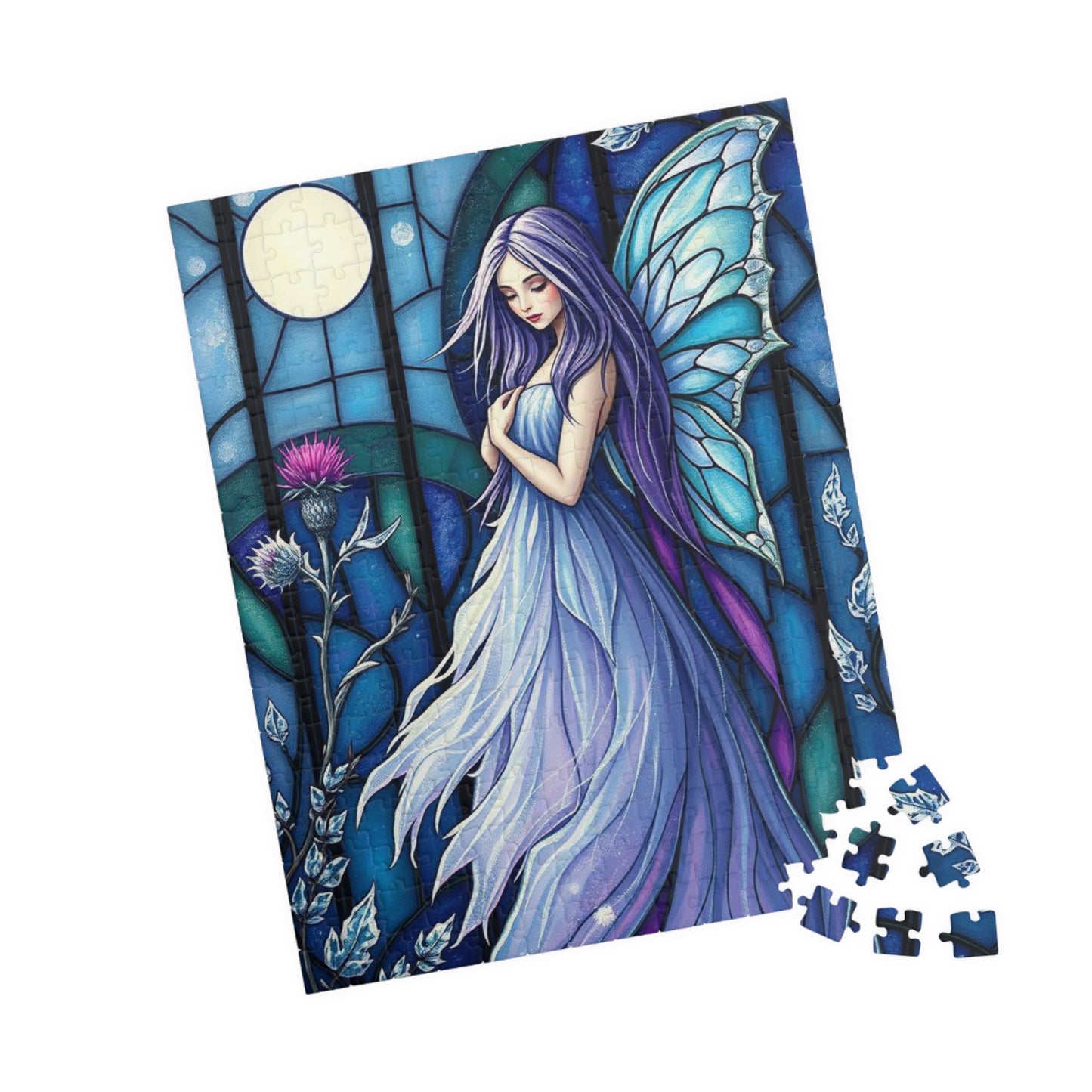 Enchanting Fairy Puzzle - Stained Glass Style 110 to 1014-Piece Jigsaw, Fantasy Lover Gift for Friends and Puzzle Enthusiasts