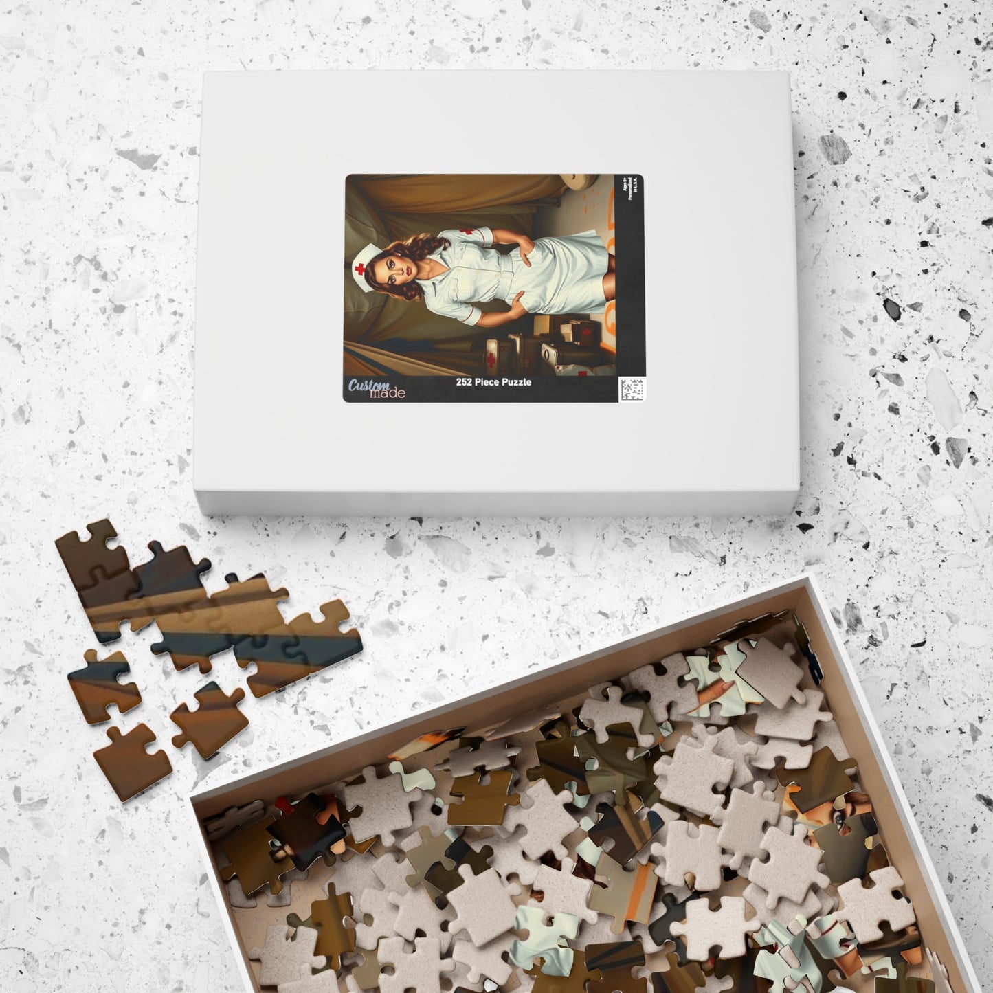 Vintage Nurse Jigsaw Puzzle, Retro Art Puzzle Gift for Health Care Workers, Puzzle Loving Friends, Home Entertainment Fun Family Activity Puzzle The Puzzle Chest