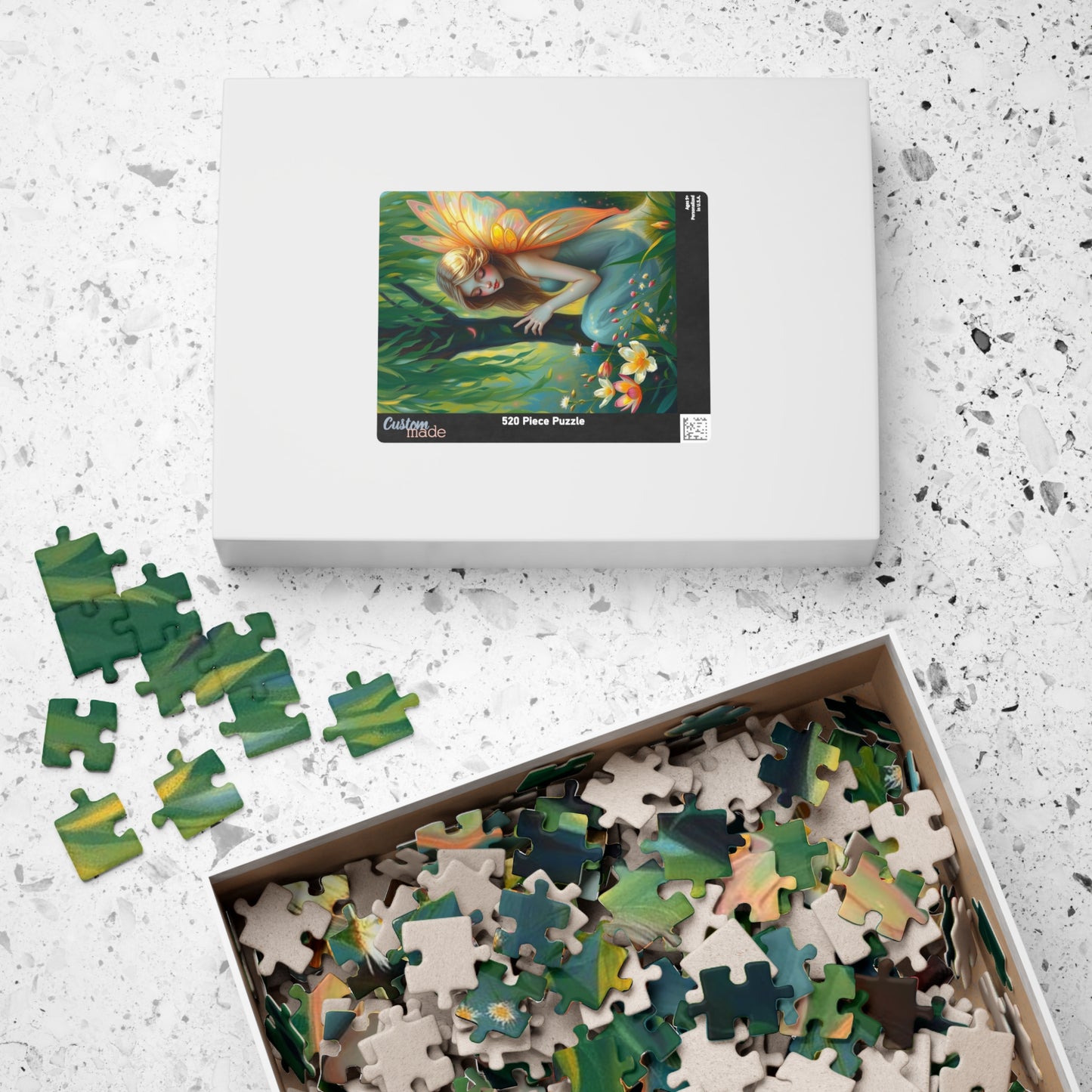 Fairy Under the Willow Jigsaw Puzzle - Enchanting Spring Garden Scene, Perfect for Adult Puzzle Lover, Gift for Friends, Family or Solo Fun