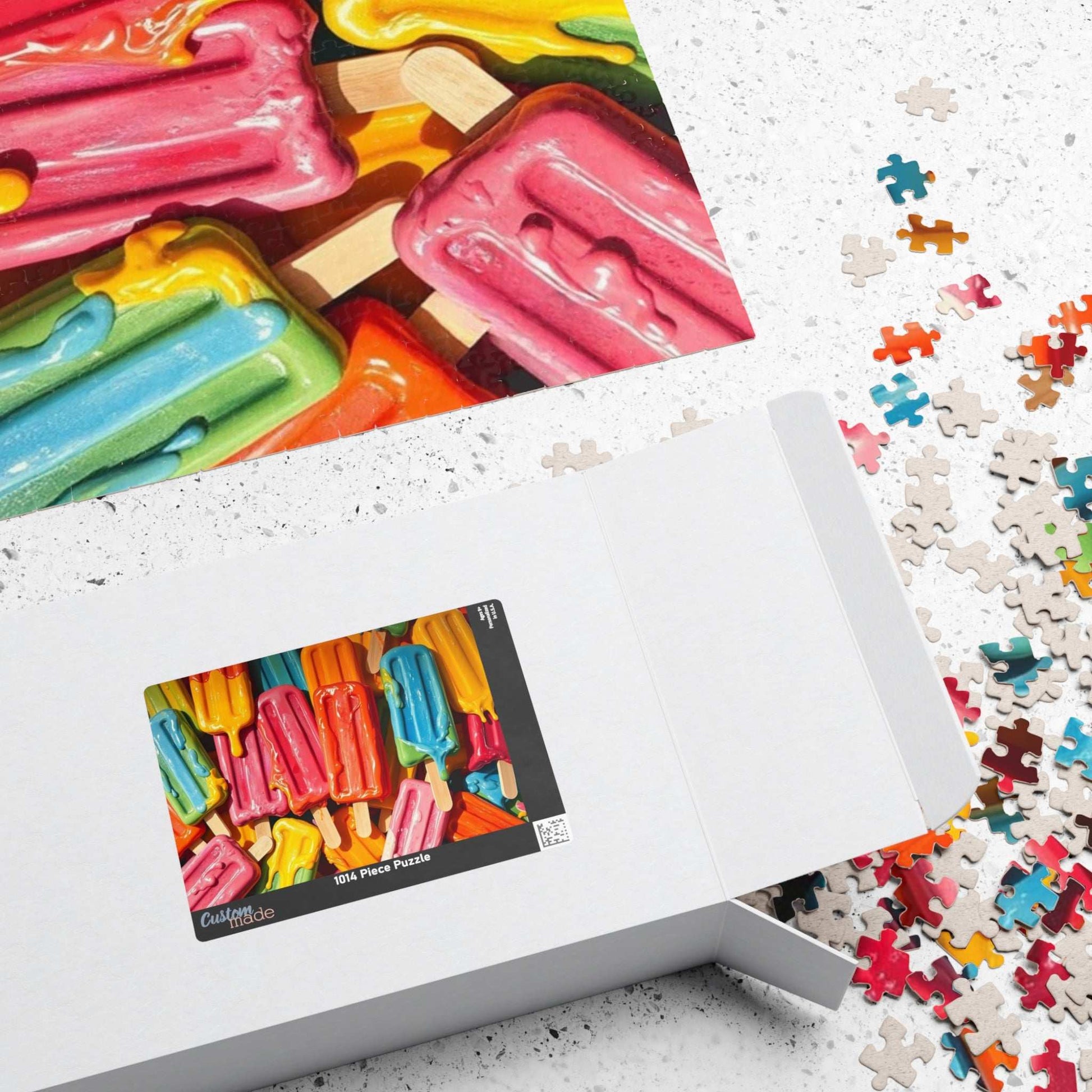 Colorful Popsicle Puzzle Jigsaw Game (110, 252, 520, 1014-piece) - Solo Fun or Family Activity, Birthday Gift for Friends, Summer Vibes Puzzle The Puzzle Chest