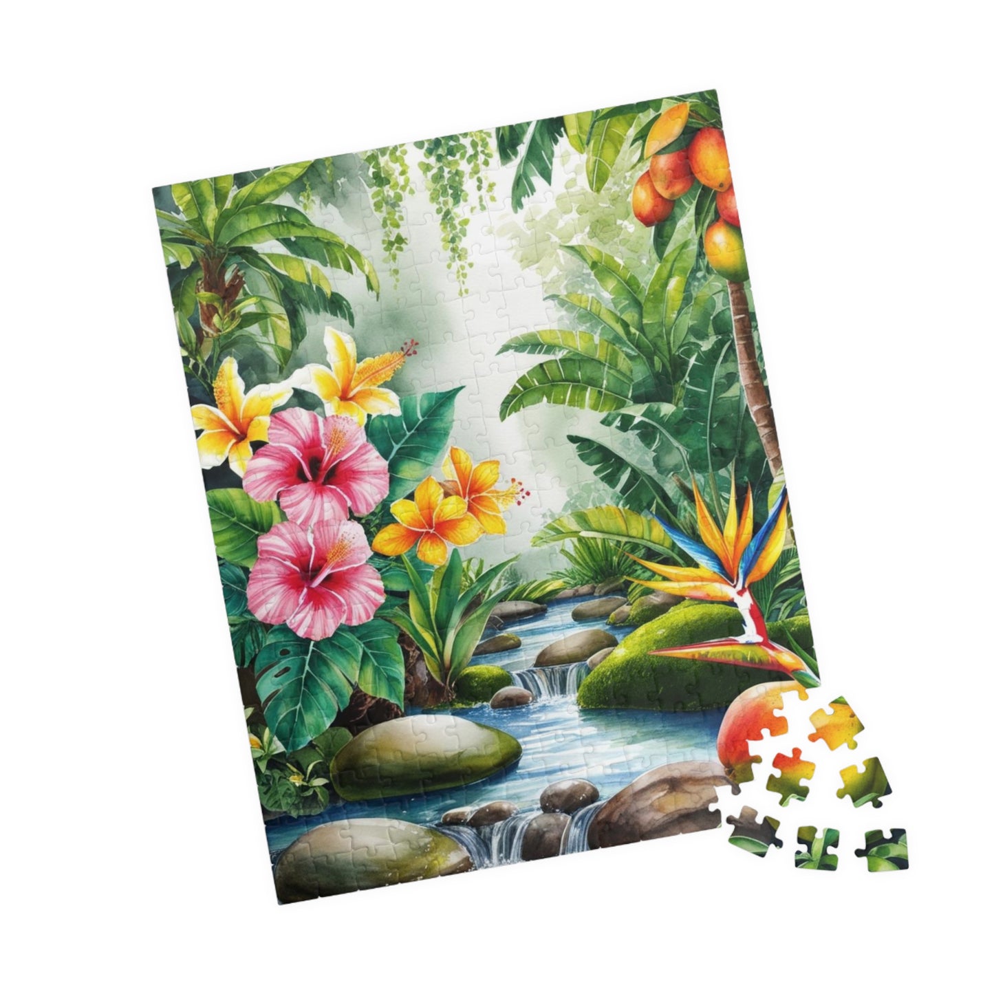 Garden of Eden Puzzle, Biblical Theme, 110, 252, 520, 1014-piece, Flowers Bloom, Streams, Fruit Trees, Faith-Based Gift for Puzzle Lover Puzzle The Puzzle Chest