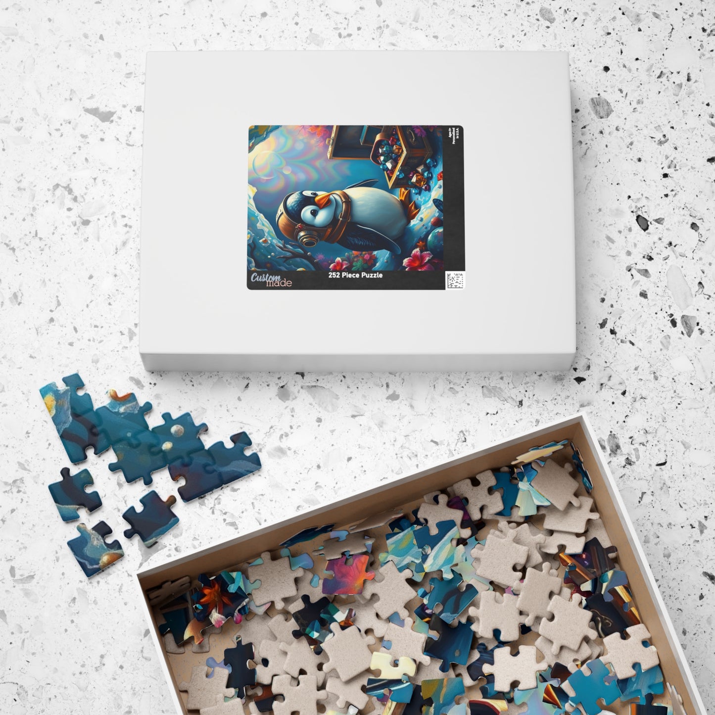 Whimsical Penguin Treasure Jigsaw Puzzle (110, 252, 520-piece) Puzzle The Puzzle Chest