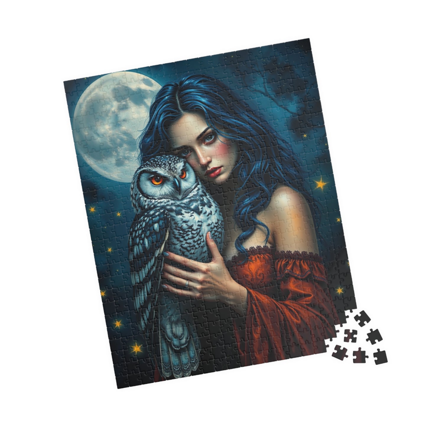 Mystical Owl Jigsaw Puzzle Game for Adults and Teens, Friend Gift for Animal Lover, Mindful Cozy Night In Family Entertainment or Solo Fun Puzzle The Puzzle Chest