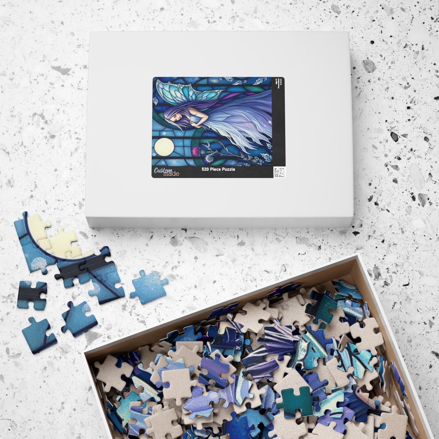 Enchanting Fairy Puzzle - Stained Glass Style 110 to 1014-Piece Jigsaw, Fantasy Lover Gift for Friends and Puzzle Enthusiasts