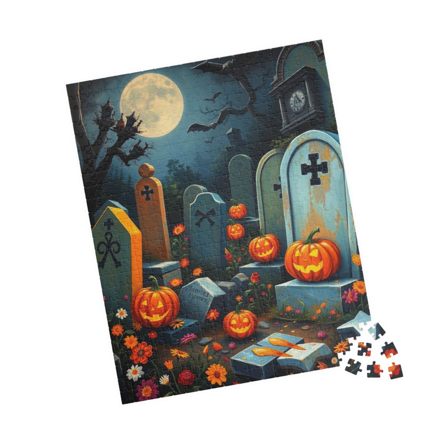 Tomb Tune Parade - Spooky Cemetery Halloween Puzzle, Fall Puzzle for Adults for Family or Solo Fun, Mental Exercise, Gift Idea for Friends