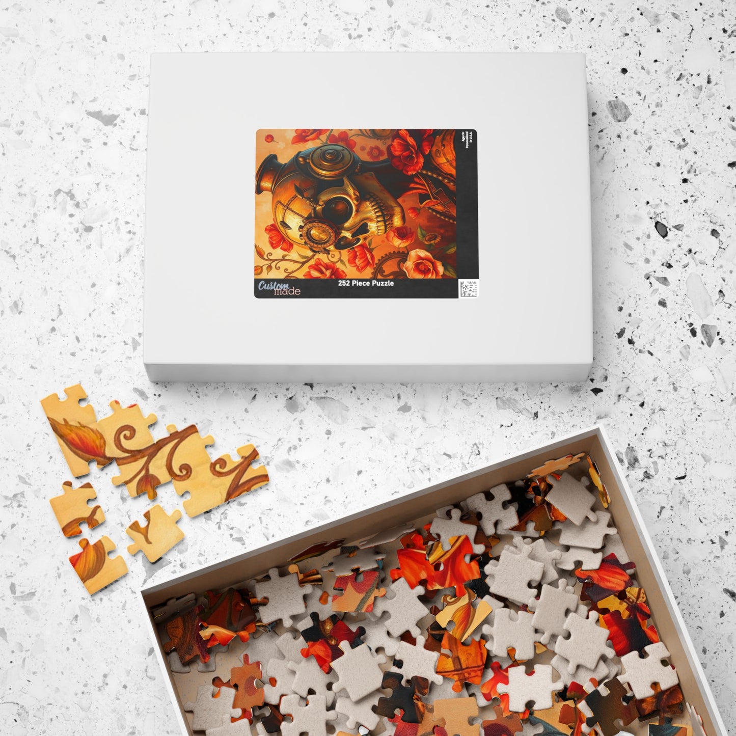 Steampunk Skull Puzzle, 110-1014 Piece Unique Art Gift, Family Fun, Halloween Puzzle Decor, Home Entertainment, Puzzle Lover Brain Teaser Puzzle The Puzzle Chest