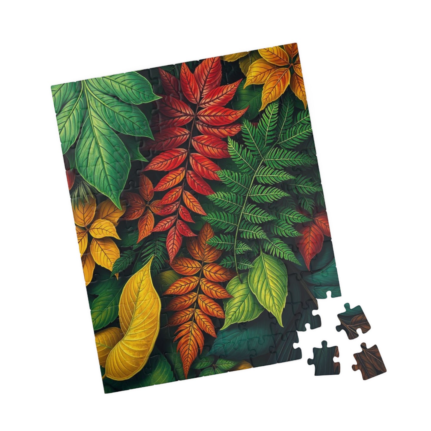 Chaotic Autumn Leaves Jigsaw Puzzle - Colorful Nature Scene, Family Game Night, Cozy Gift for Plant Lover Creative Hobby Puzzle The Puzzle Chest