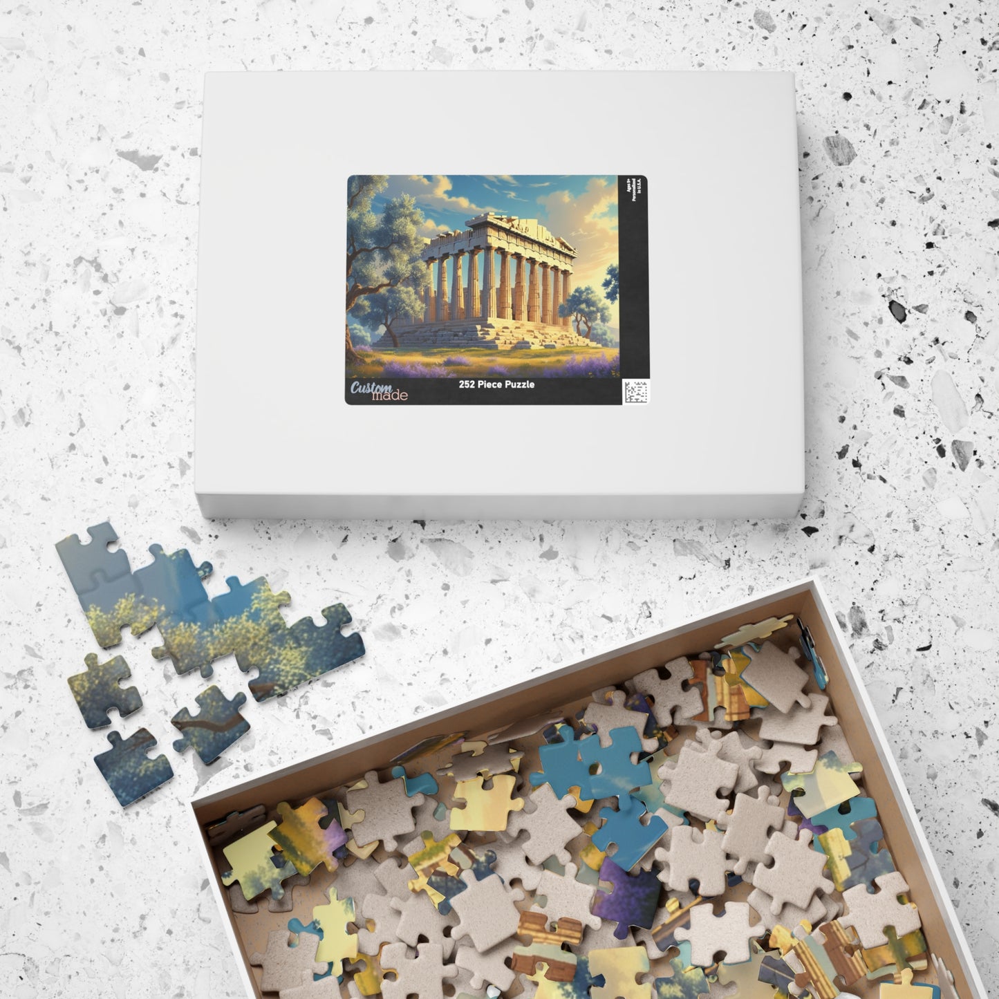 The Parthenon Jigsaw Puzzle - Athens Landmark, 110, 252, 520, 1014-piece Game Ideal for Game Nights, Solo Fun, Gift for Friends Puzzle The Puzzle Chest