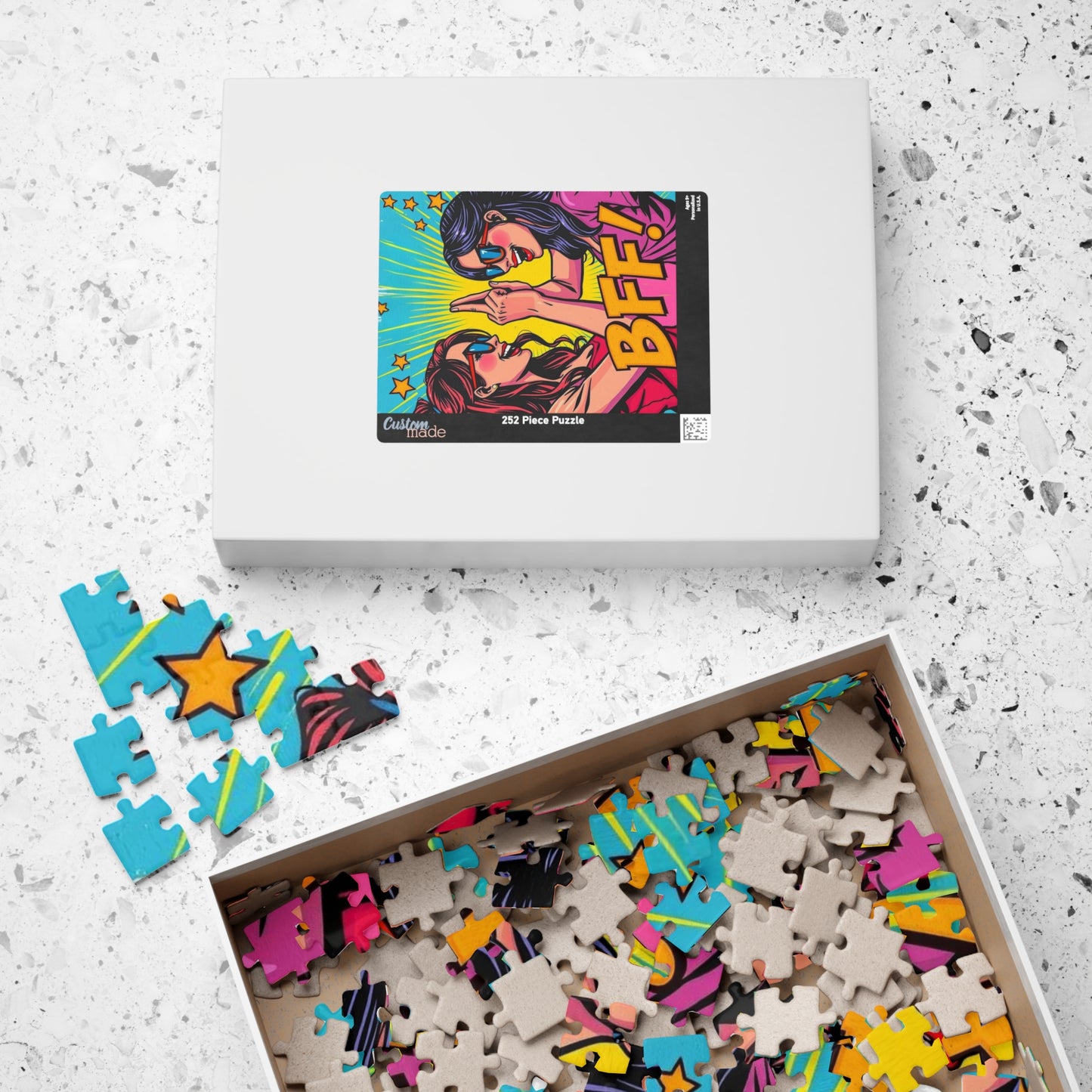 BFF Puzzle for Adults - Pop Art Fun Colorful Friendship Jigsaw Game, Creative Gift for Friends, Relaxing Family Activity, Birthday Present Puzzle The Puzzle Chest