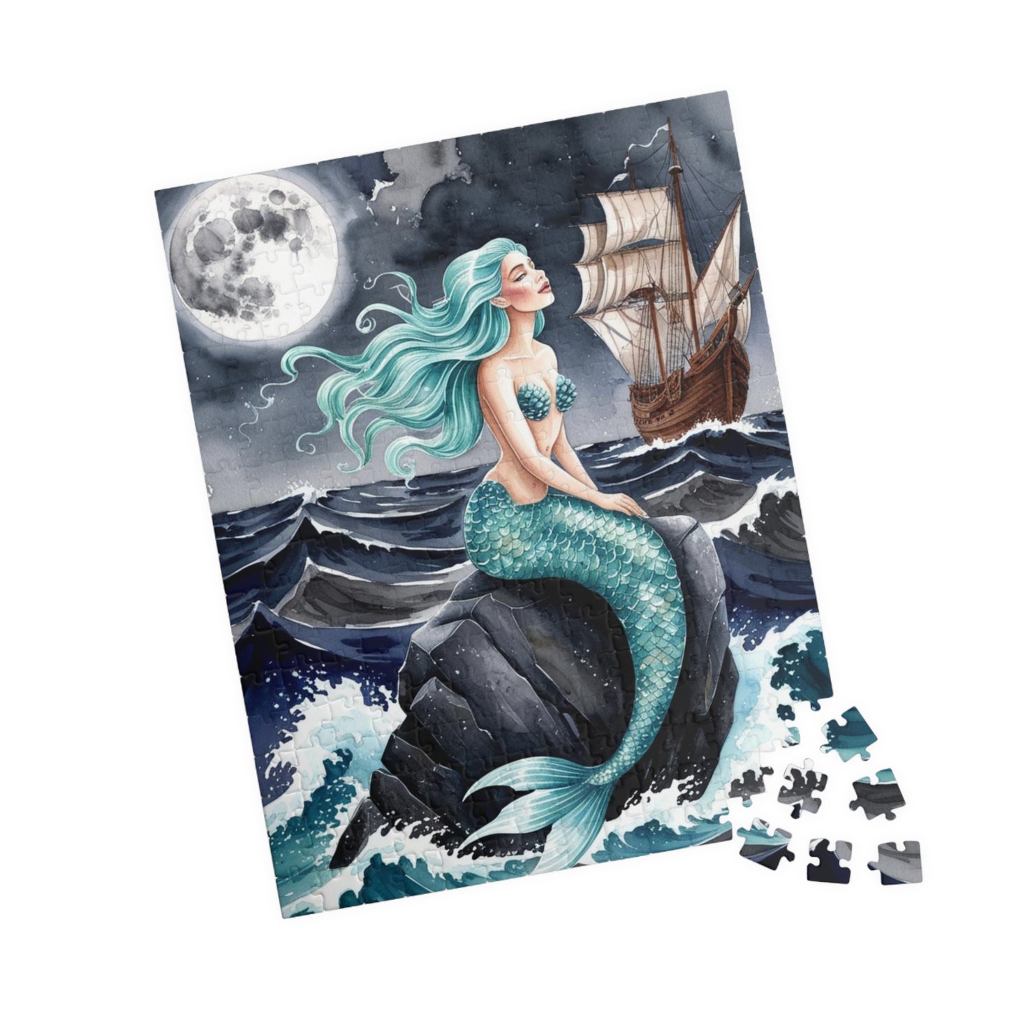 Siren Jigsaw Puzzle, Ocean Themed Mythical Creature, Sea Maiden Puzzle, Game for Fun Family Activity, Bonding and Entertainment, Hobby Puzzle The Puzzle Chest