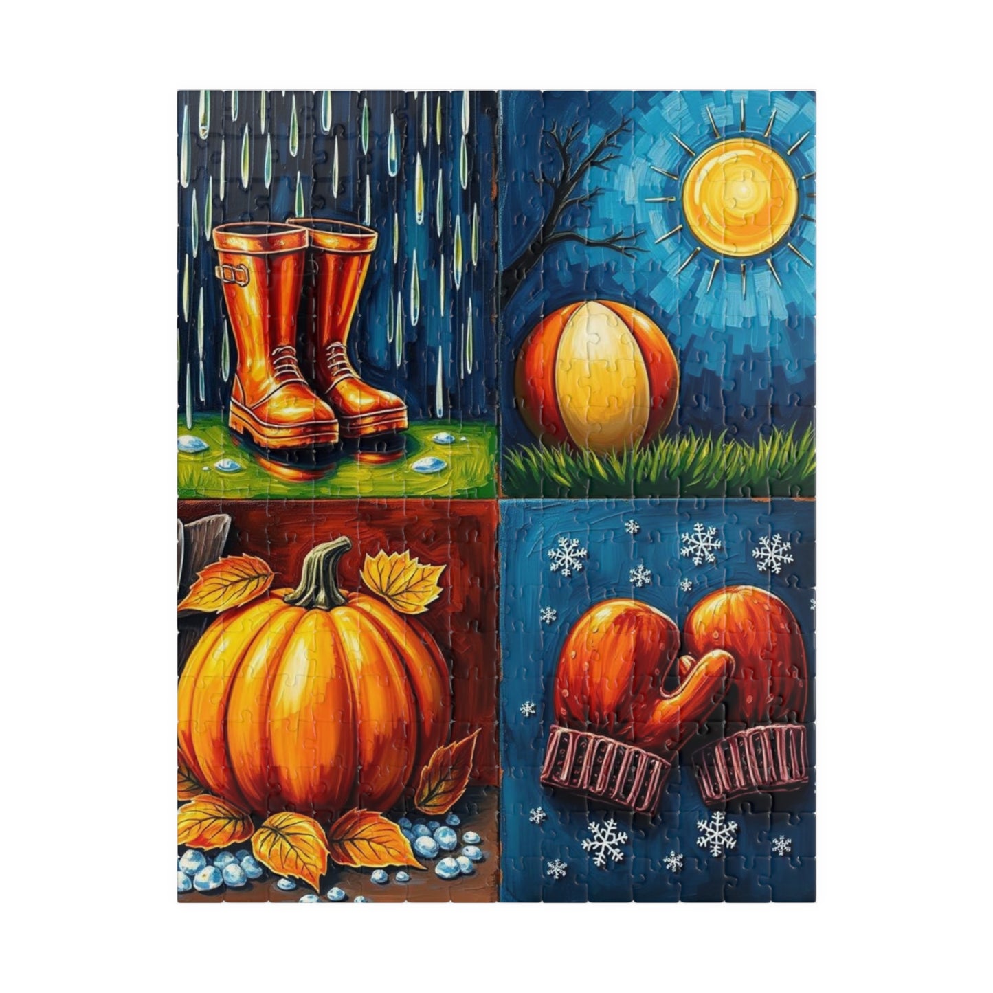 Seasonal Vibes Puzzle Jigsaw Game, Nature-Inspired Themes for All-Year Fun, Perfect for Family Time, Mental Stimulation, or Gifting 252 pcs (Vertical) Puzzle The Puzzle Chest