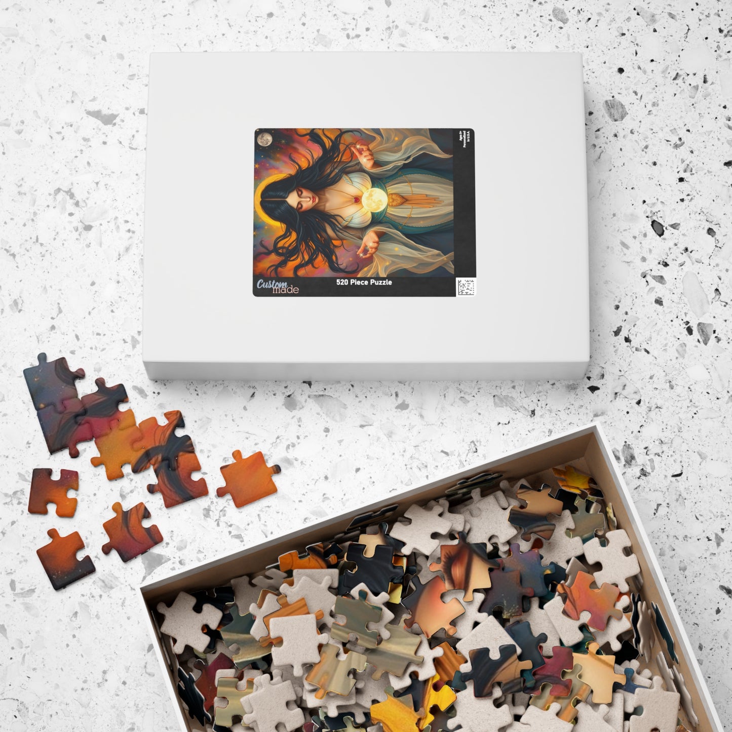 Mythical Moon Goddess Puzzle, 110-1014 Piece Jigsaw Game, Mindful Family Entertainment or Solo Fun, Perfect Gift for Puzzle Fantasy Lover